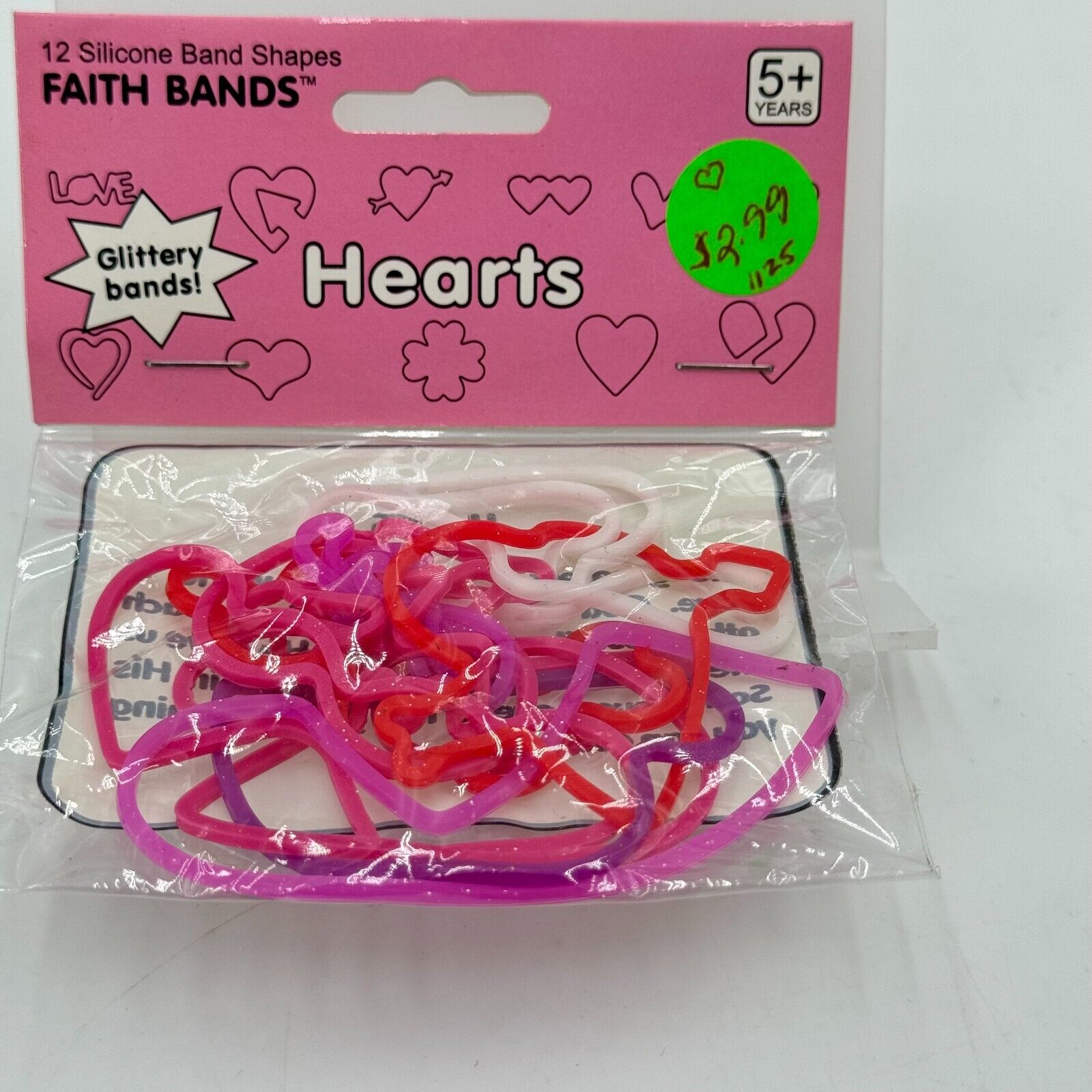 9 12pk Silicone Bands Stretchy Kids Religion Hearts Angel Cloud Cross Fish New