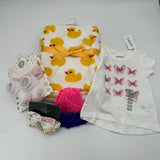 Baby Bundle Infant-9M Shirt Bow Headband Booties Hat Blanket Carters Butterfly