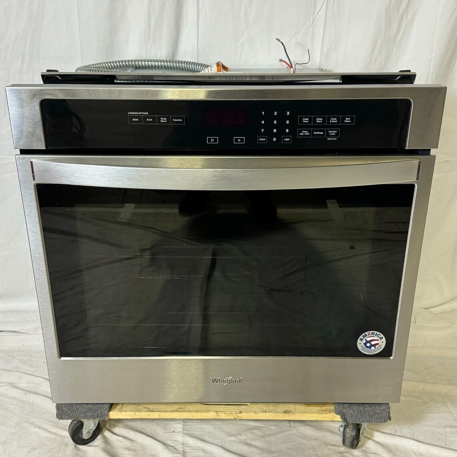 Whirlpool WOS31ES0JS 30" Stainless Steel Single Electric Wall Oven NOB