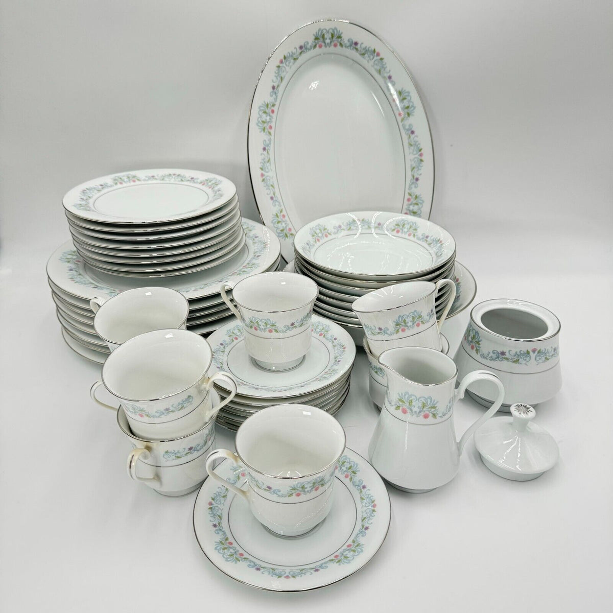 Vintage Crown Ming Fine China 1112 Windsor Jian Shiang 45 Piece Set - NIB