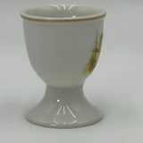 Vintage 1970s Gilded Gold Rimmed Porcelain Holly Hobbie Sitting Egg Cup 2.5” H