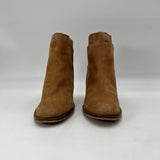 Aldo Ankle Boots Tan Chic 3” Heel Chelsea Western Style Leather Womens Size 8