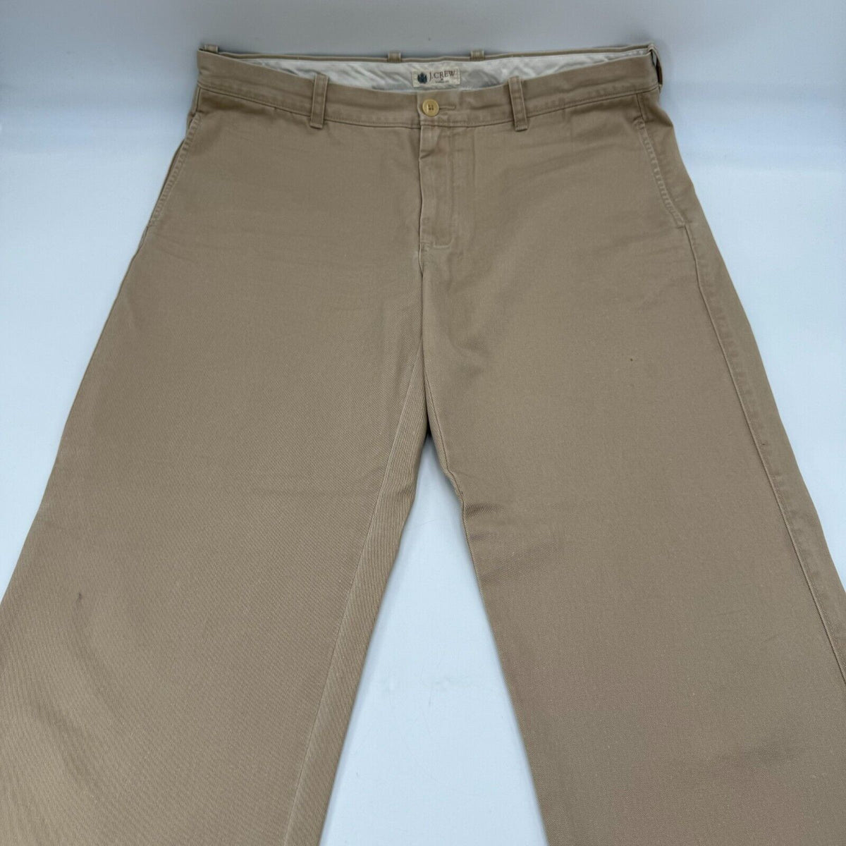 J Crew Flat Front Classic Fit Khaki Chino Pants Mens Size 36x30