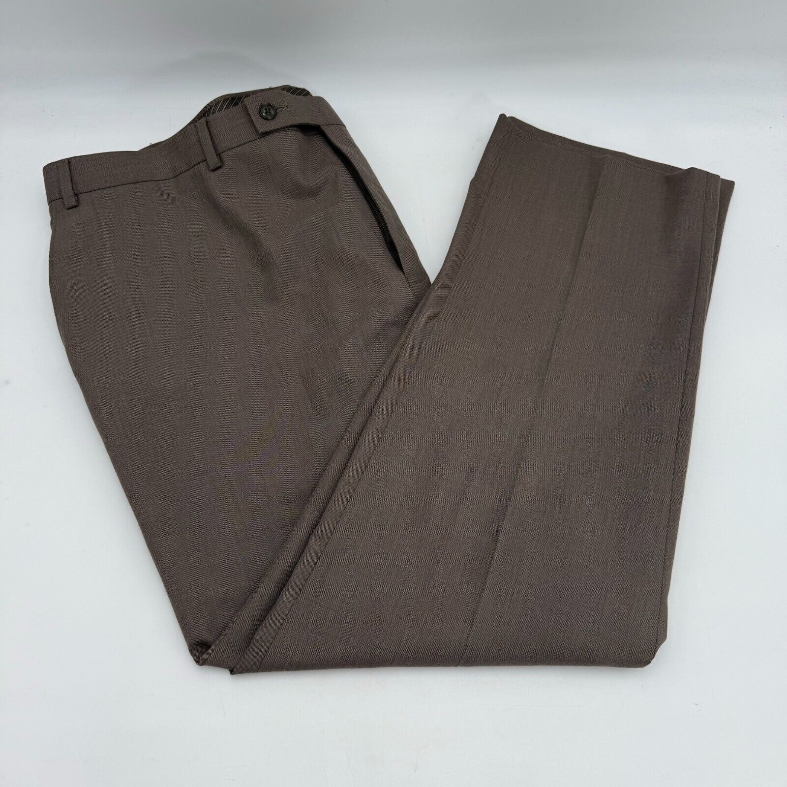 Calvin Klein Performance Dress Pants Suit Slacks Brown Men’s Size 42W x 30L US