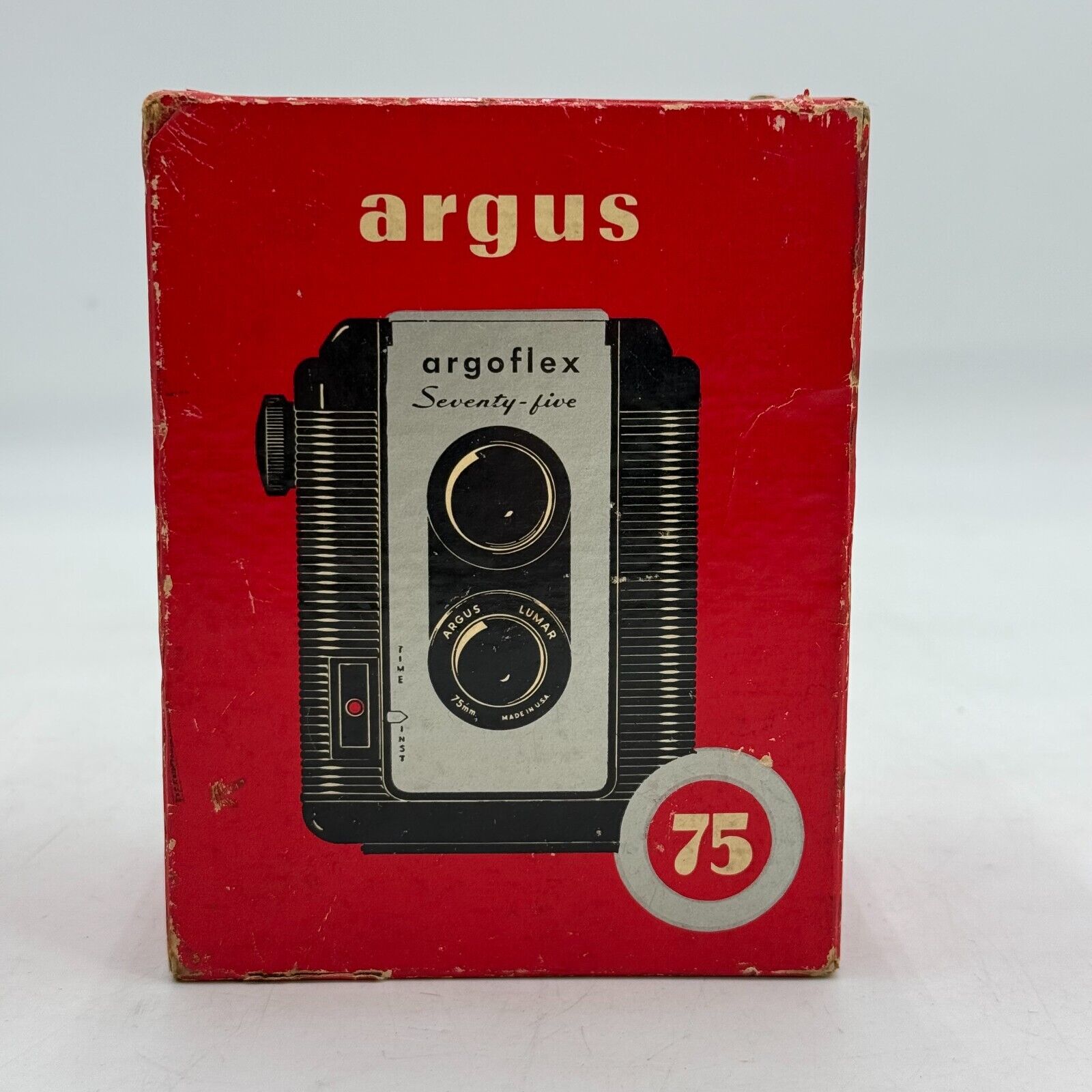 Argus Argoflex Seventy-Five Lumar TLR 75mm Lens Box Camera Original Package 1950