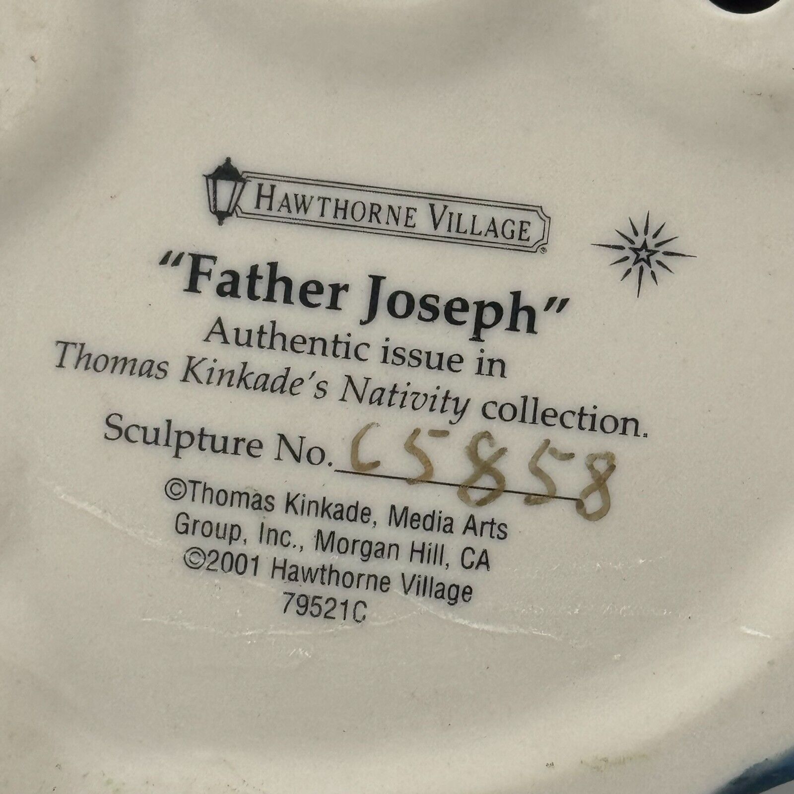 Thomas Kinkade Hawthorne Vilc Nlage Authentiativity Mother Mary Father Joseph