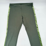 Time And Tru Velvet Leggings Olive Green Active Sweats Womens Size L 12-14 NWT