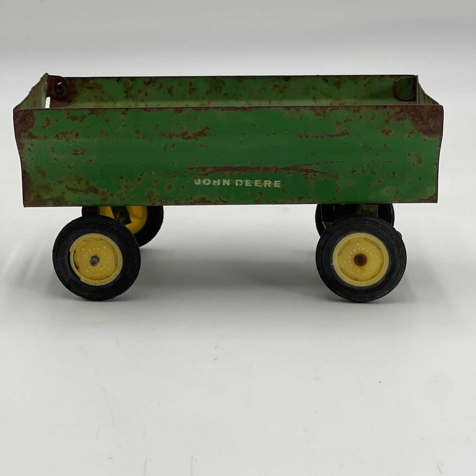 AGED Toy Vintage John Deere Farm Tractor Flare Side Wagon 1:16