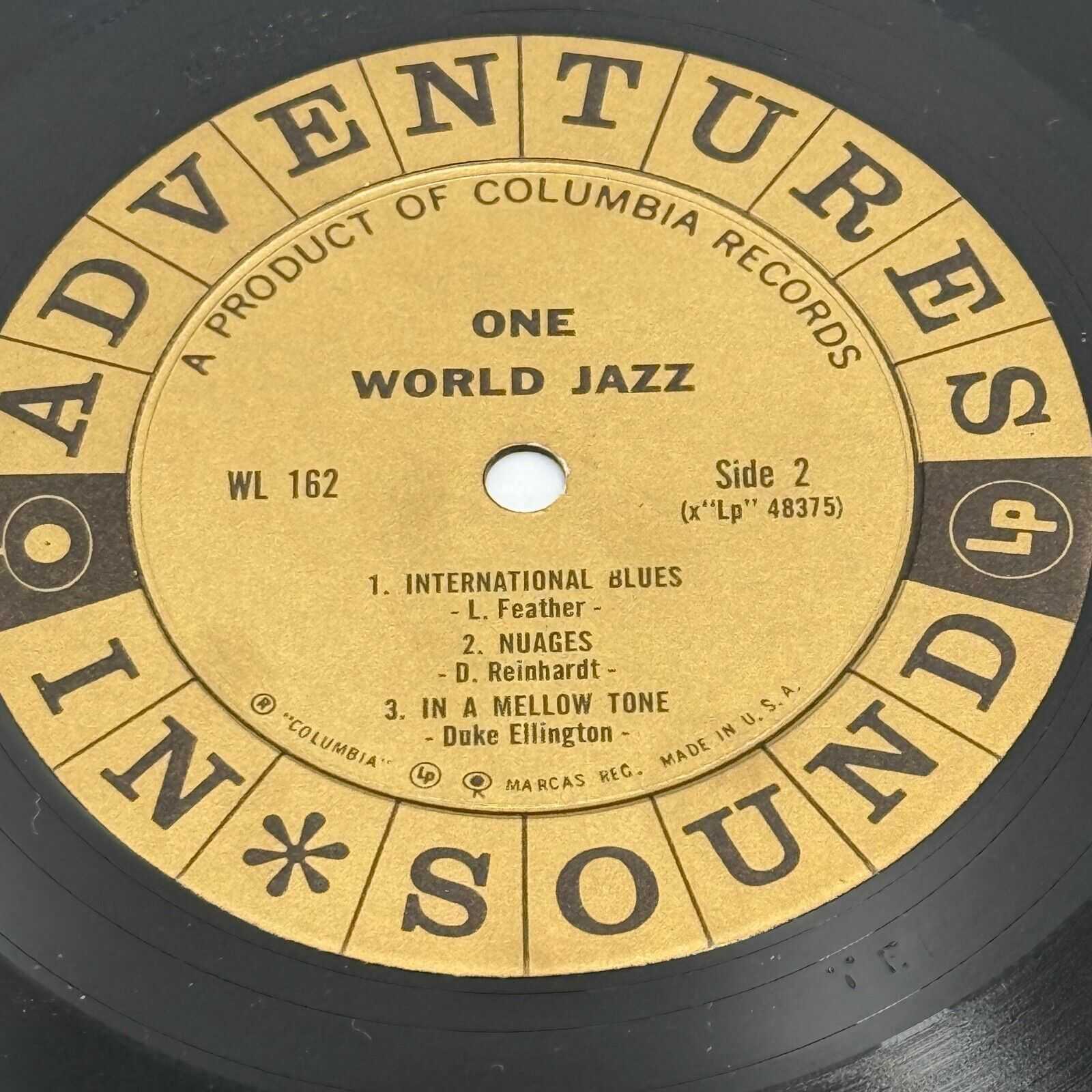 Adventures In Sound: One World Jazz Various WL 162 Colombia Used Vinyl Record