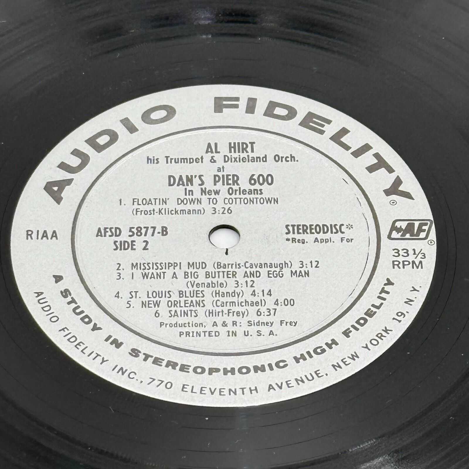 Al Hirt - Swingin Dixie, 1958 Audio Fidelity (AFSD-5877) EX vinyl