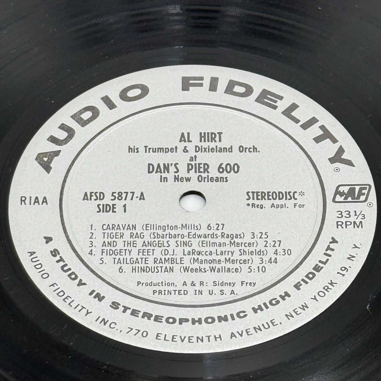 Al Hirt - Swingin Dixie, 1958 Audio Fidelity (AFSD-5877) EX vinyl