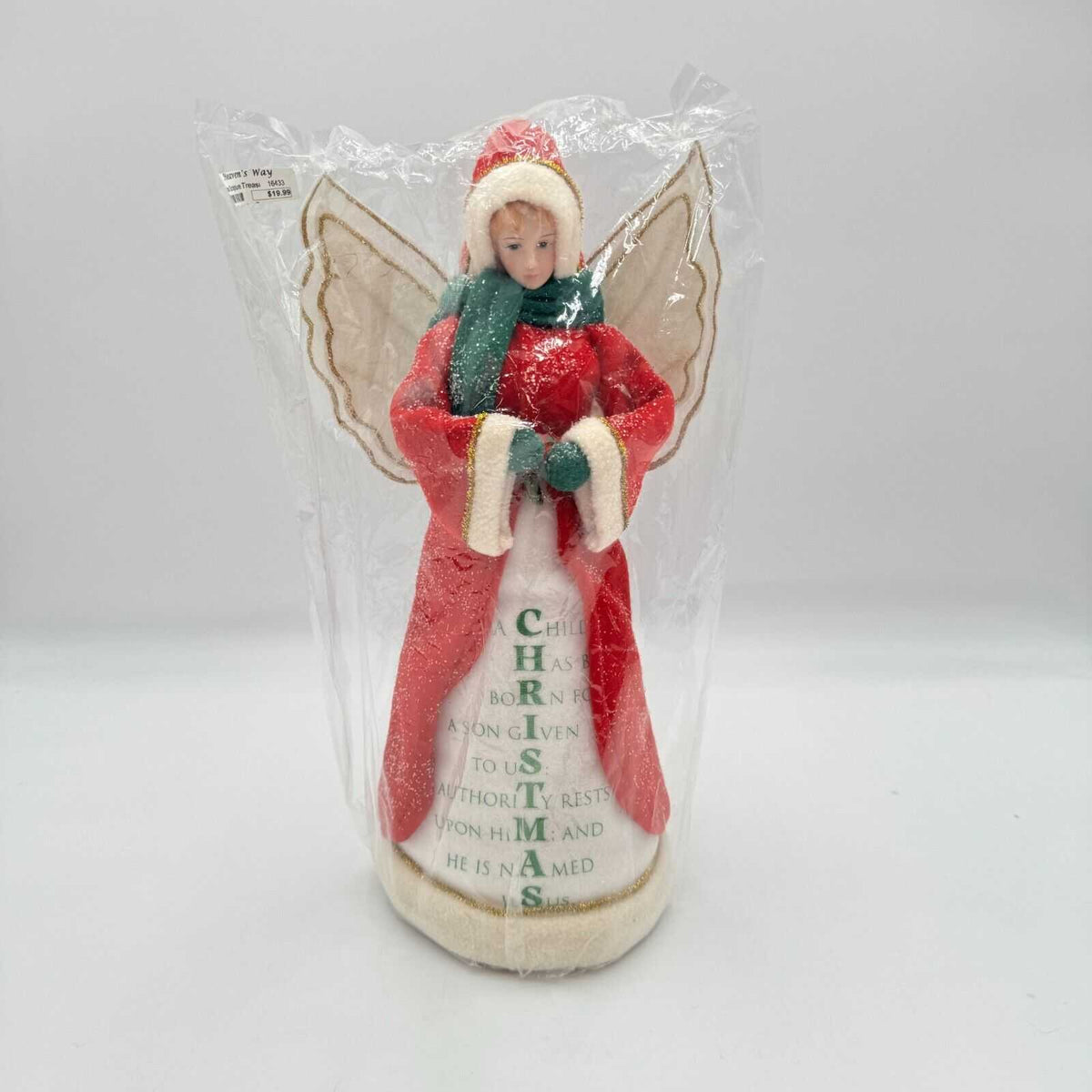 Angel 14in Christmas Tree Topper Centerpiece Jesus Christian Holiday Decoration