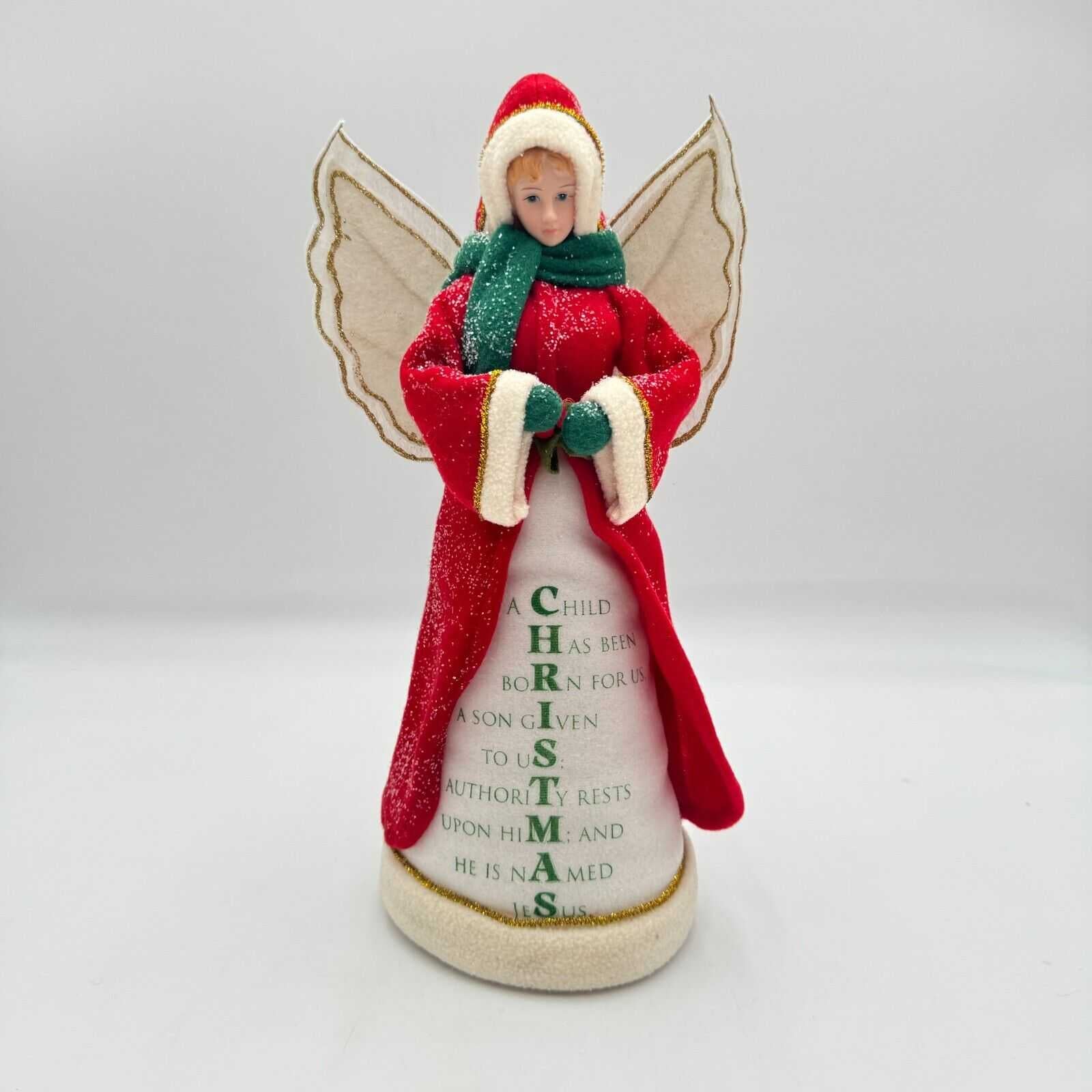 Angel 14in Christmas Tree Topper Centerpiece Jesus Christian Holiday Decoration