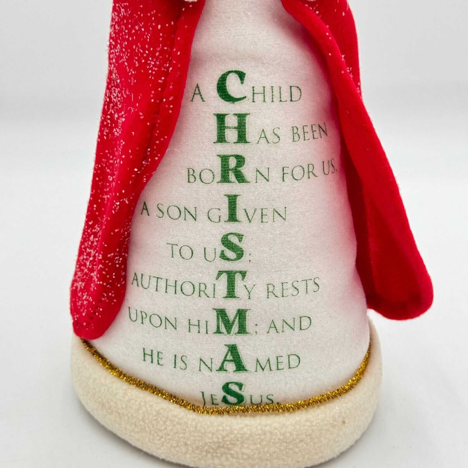 Angel 14in Christmas Tree Topper Centerpiece Jesus Christian Holiday Decoration