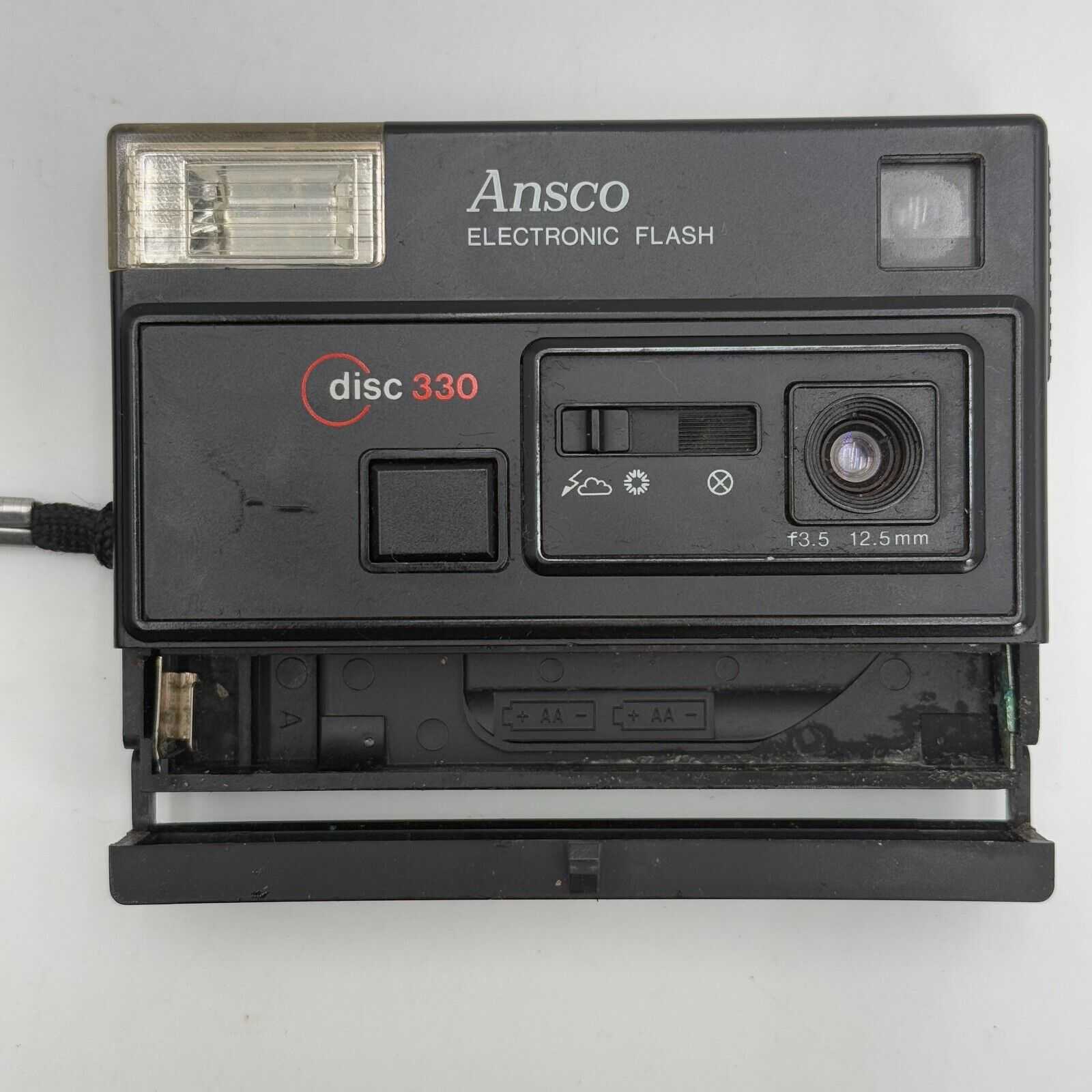 Ansco disc 330 camera electronic flash UNTESTED AS-IS