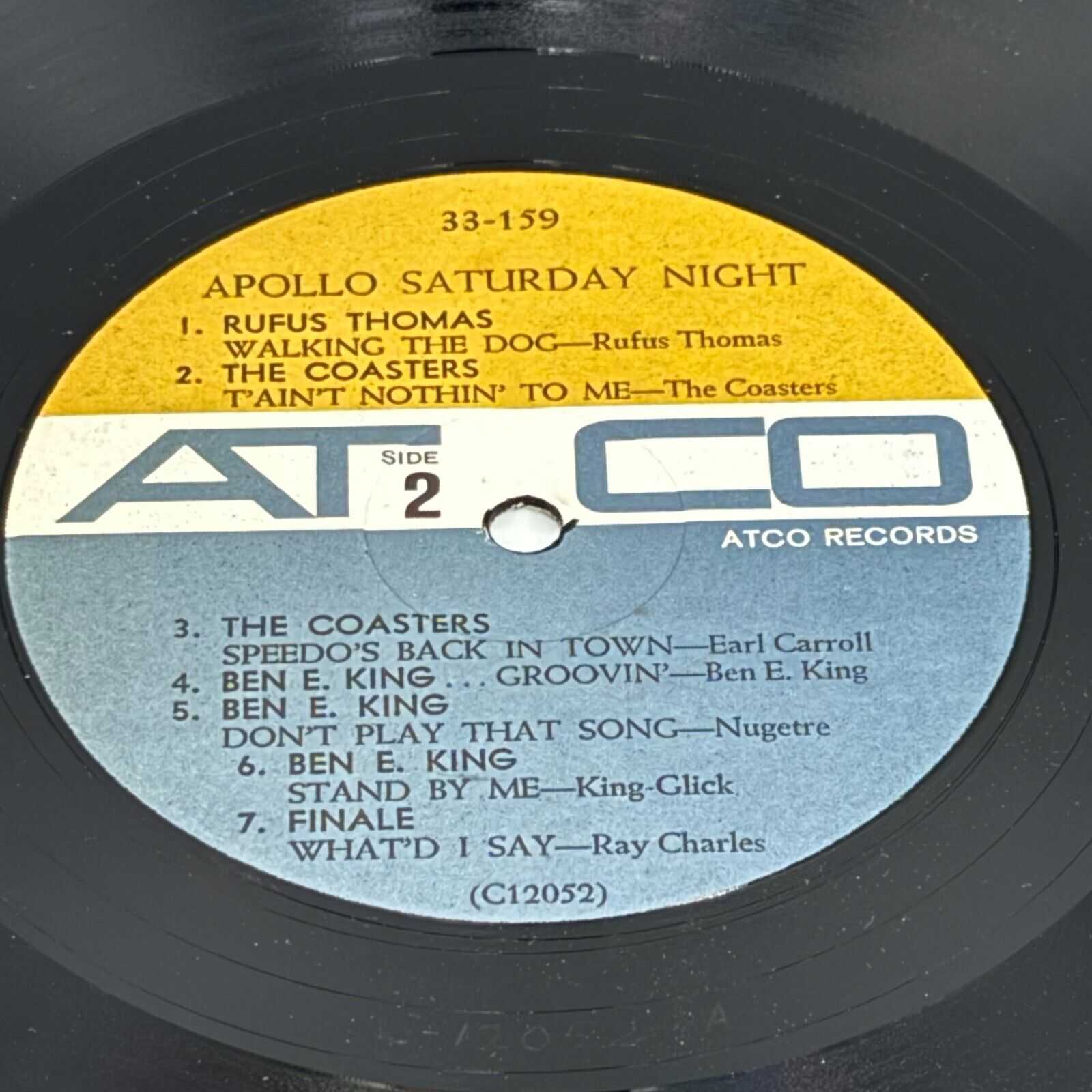 Apollo Saturday Night SD 33-159 ATCO Vinyl LP Mono Ben E. King et al, 1964 R&B