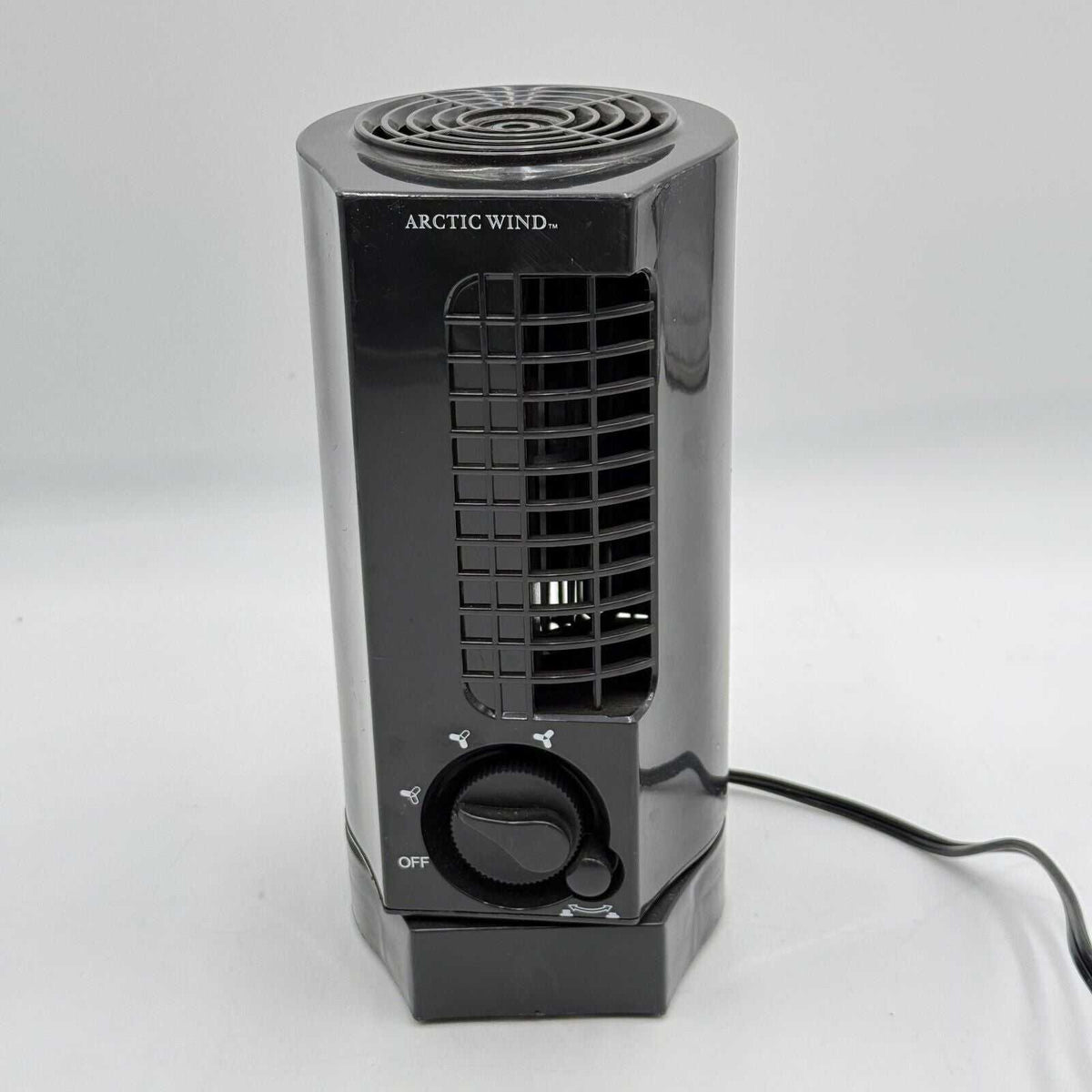 Artic Wind 10in Desk Tower Fan Whisper Quiet 3 Speed Motor Black Tested Works