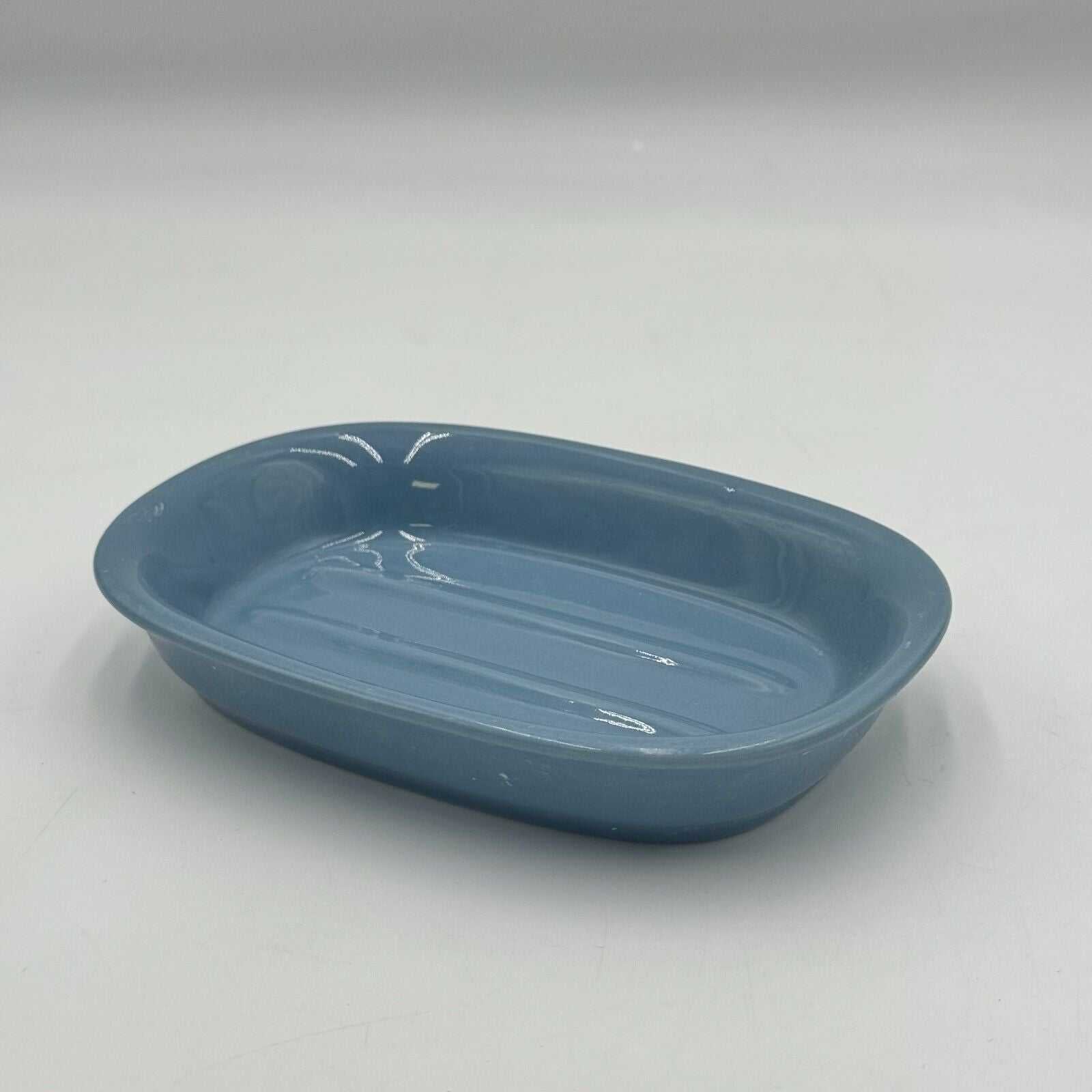 CB Blue Ceramic Soap Dish 6.5 x 4.5 inches