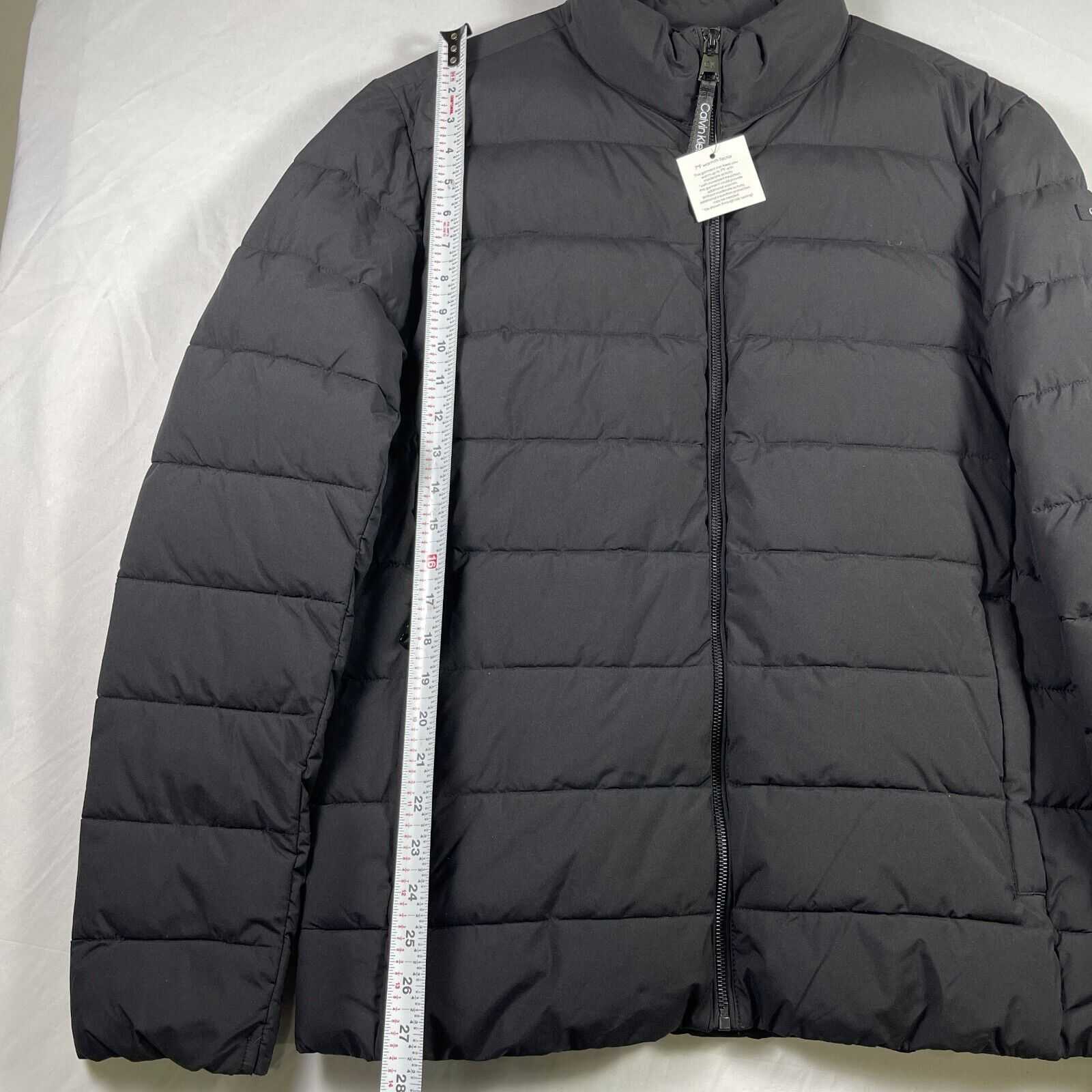 Calvin Klein CK Mens Infinite Stretch Insulated Quilted Puffer Jacket Black Sz M