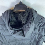 Calvin Klein Men's Sherpa Lined Hooded Chevron Puffer Jacket Stretch Blue Size L