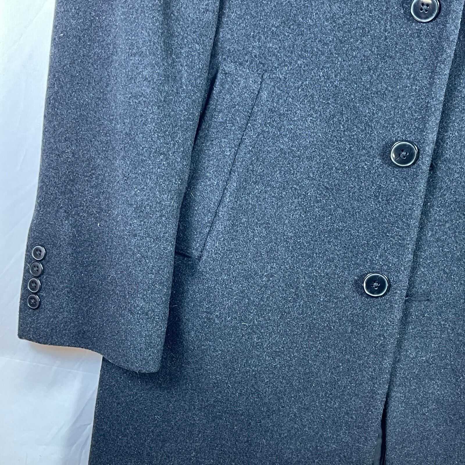 Calvin Klein Prosper Men's Classic Fit Long Sleeve Overcoat Charcoal Size 36S