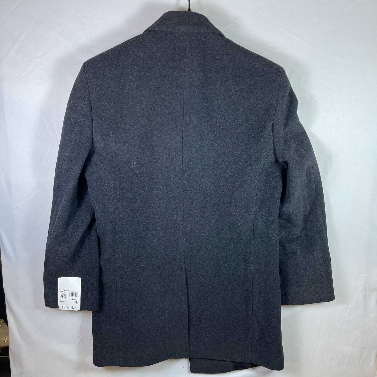 Calvin Klein Prosper Men's Classic Fit Long Sleeve Overcoat Charcoal Size 36S