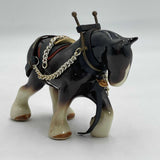 Ceramic Clydesdale Figurine Horse Blinders Harness With Bridle Collectible Decor