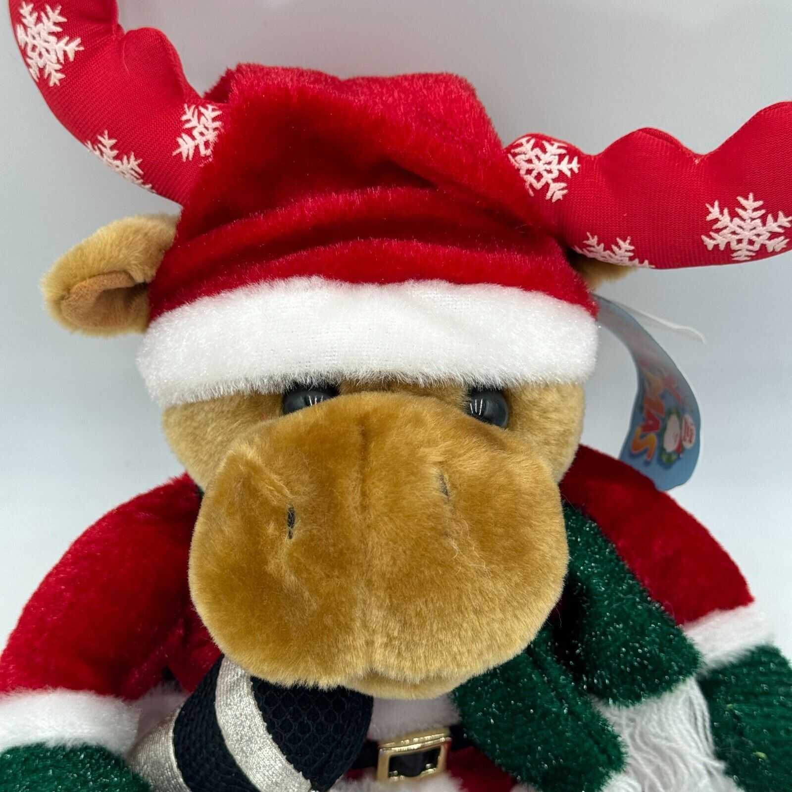 Christmas Moose Singing Dancing Battery Microphone Reindeer Holiday NWT Toy