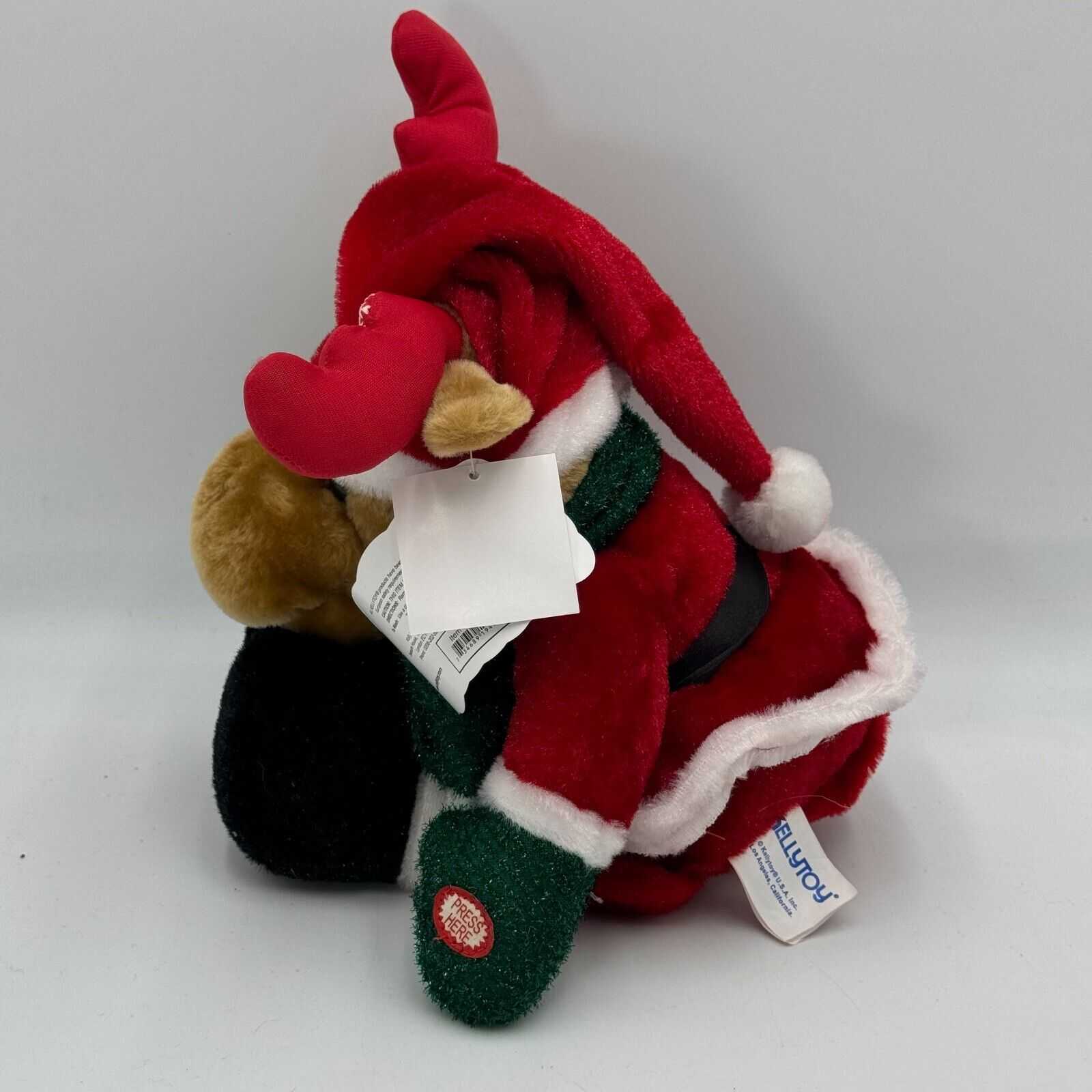 Christmas Moose Singing Dancing Battery Microphone Reindeer Holiday NWT Toy