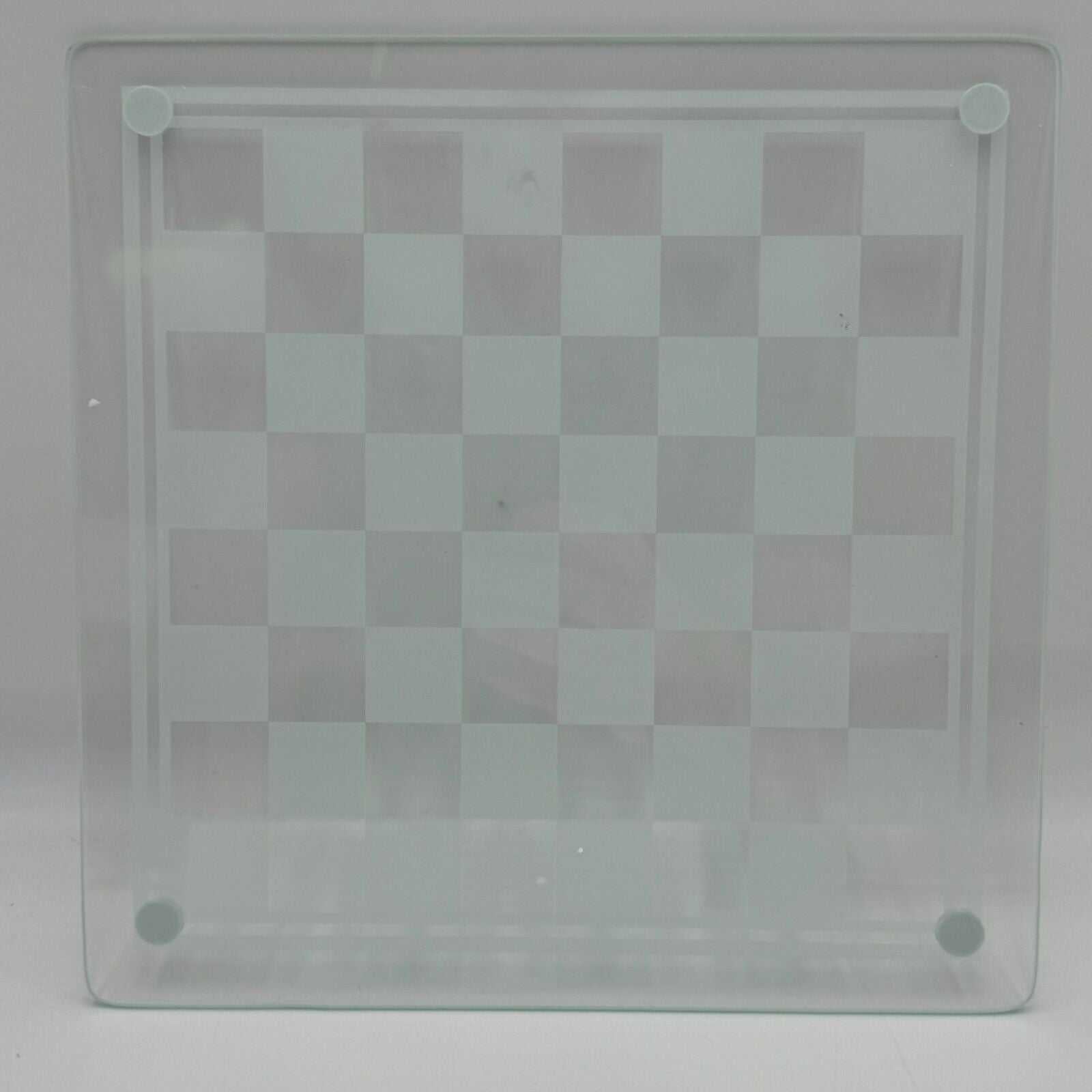 Classic CHESS & Checkers With GLASS Board Clear And Frosted Pieces NEW Game Set