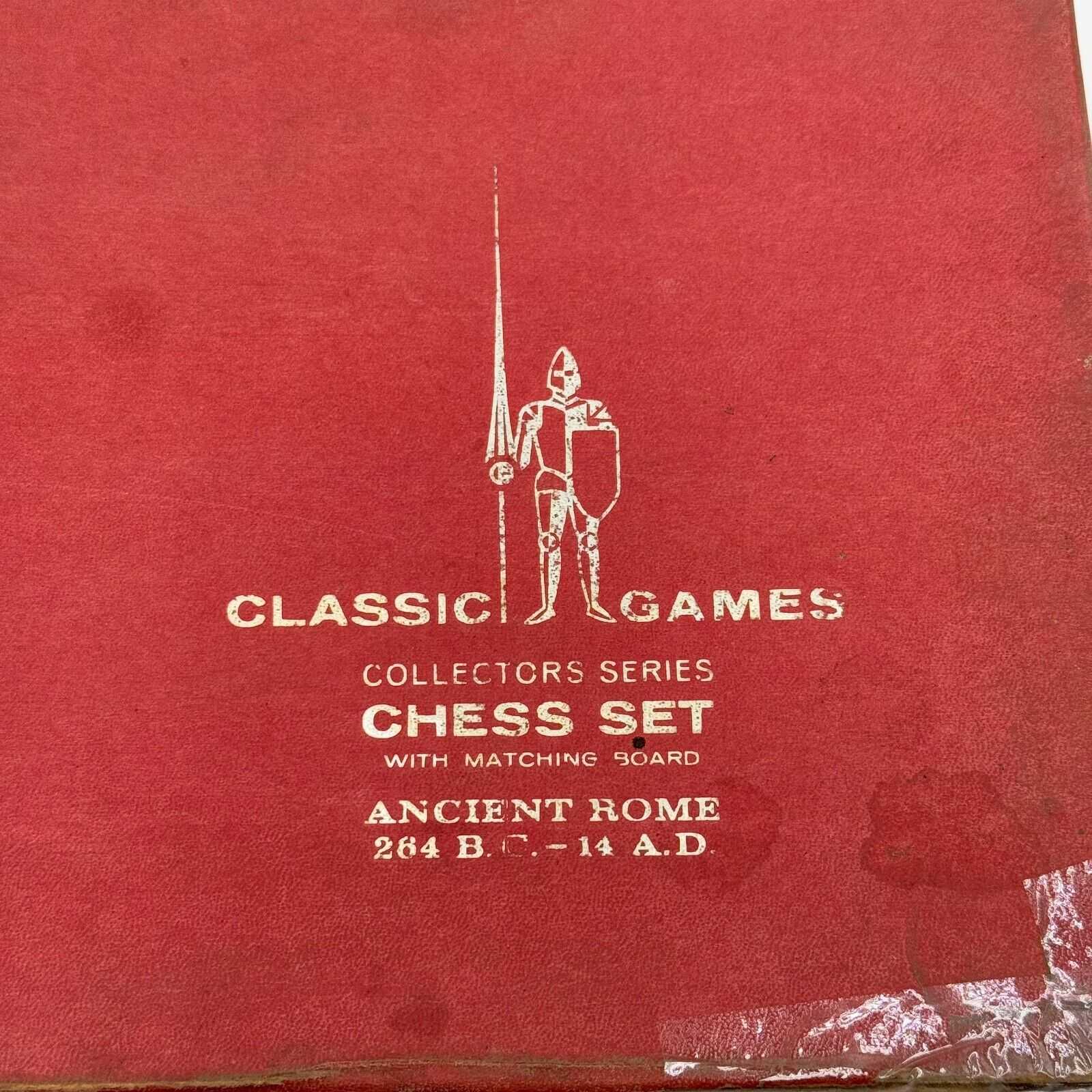 Classic Games Chess Set Ancient Rome 264 BC - 16 AD Collectors Series Edition