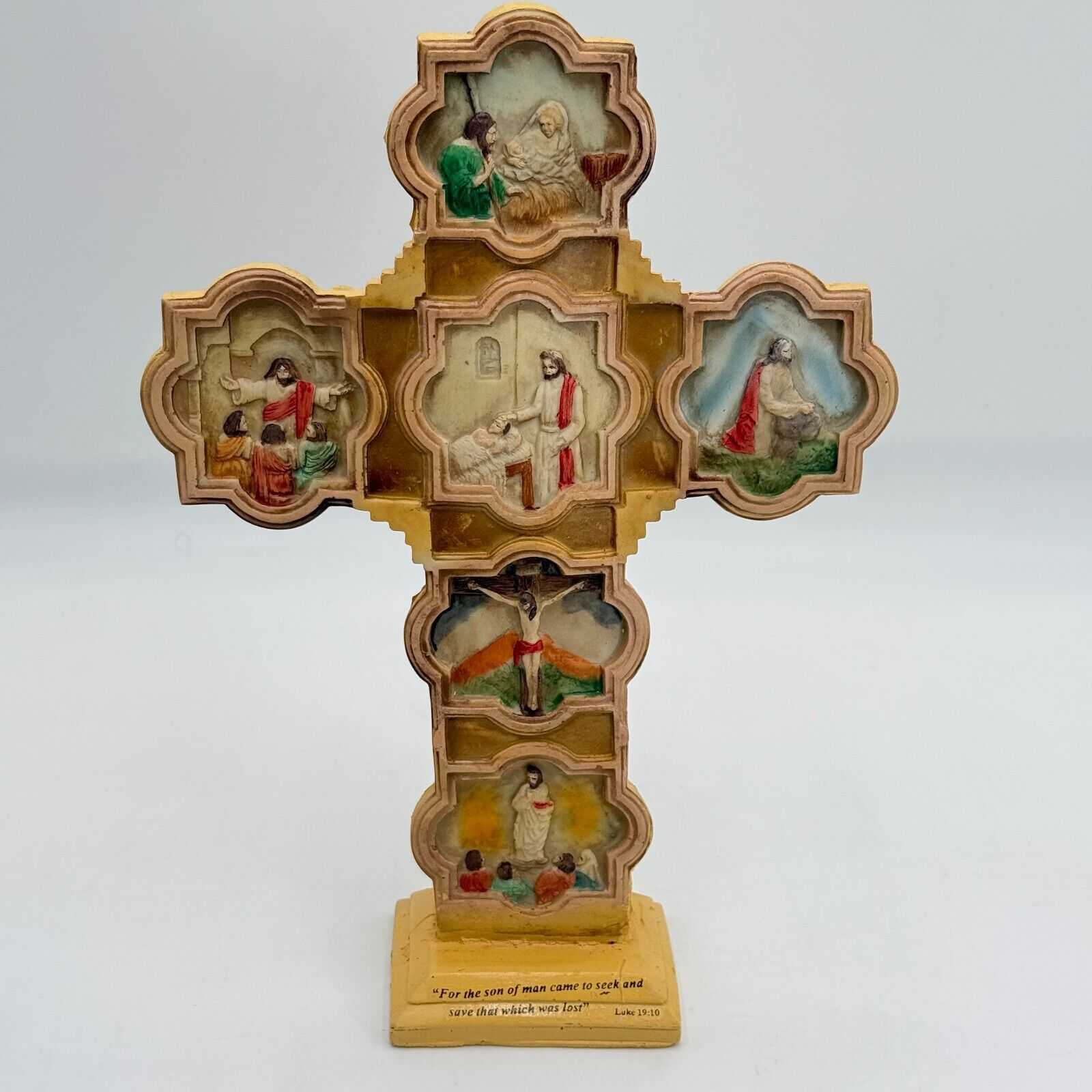 Classic Treasures Collectable Jesus Story On Cross 13in Statue Christian Decor