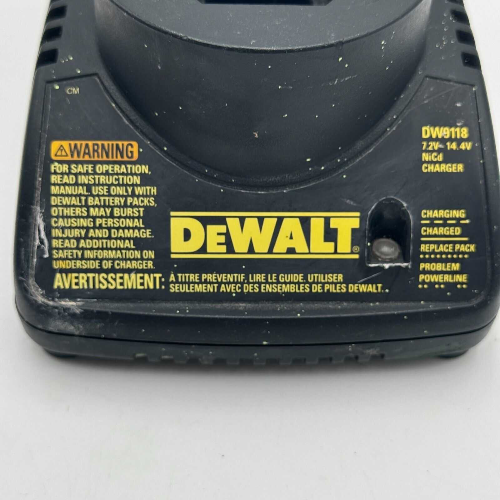 DeWALT DW9118 7.2V-14.4Volt Battery Charger Original Genuine OEM