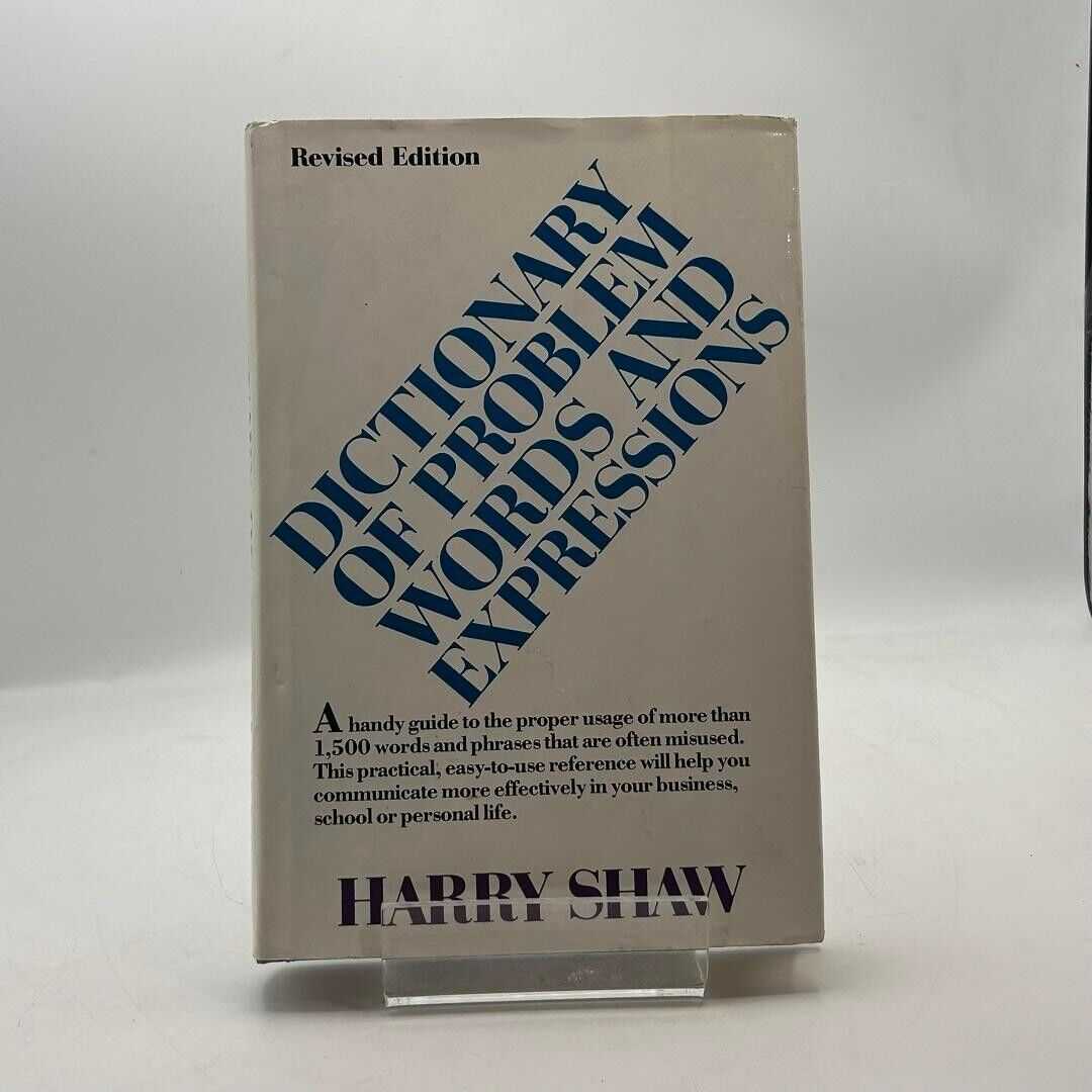 Dictionary of Problem Words and Expressions by Harry Shaw 1987 HARDCOVER BOOK