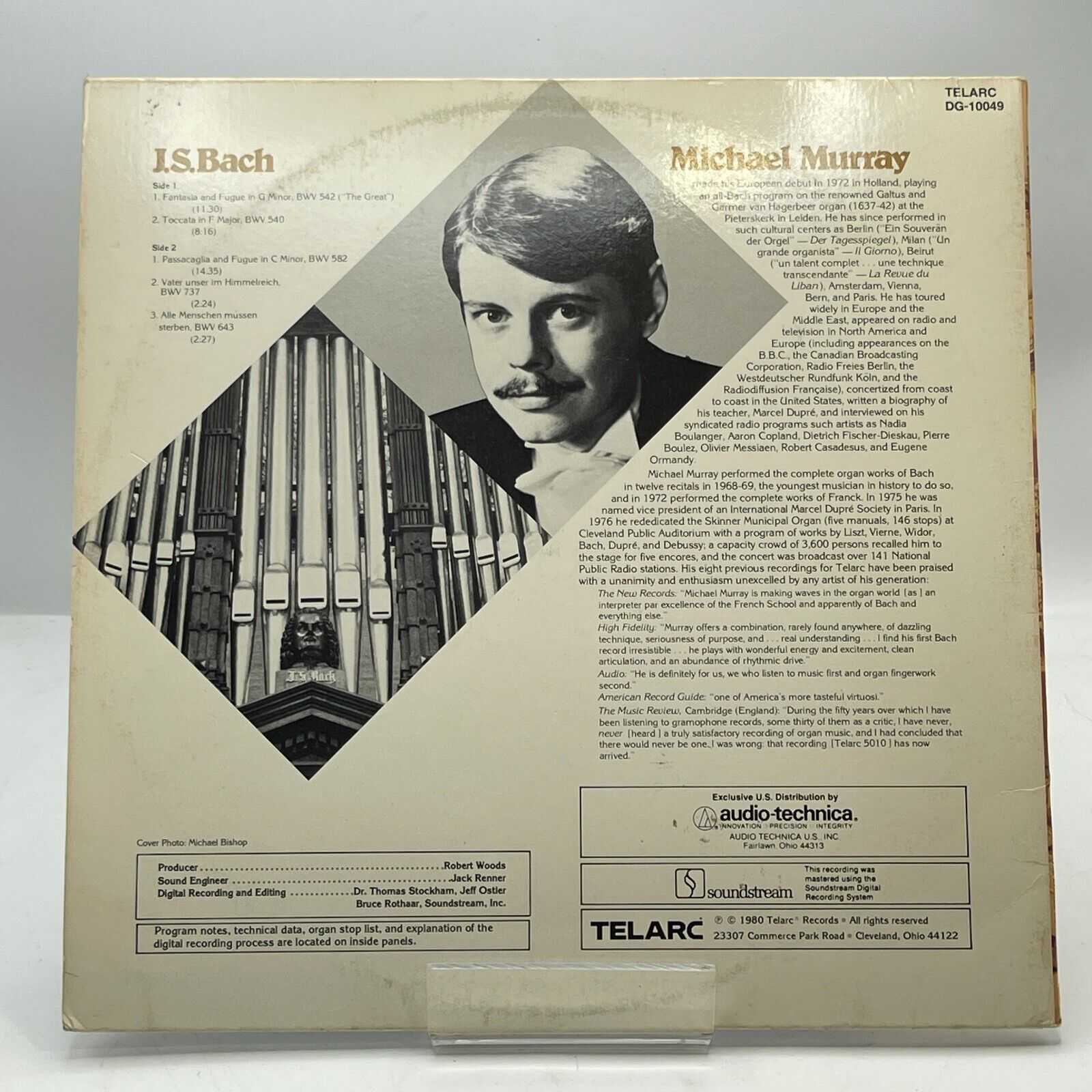 Digital Stereo LP - BACH - THE GREAT ORGAN AT METHUEN: MICHAEL MURRAY, Organ