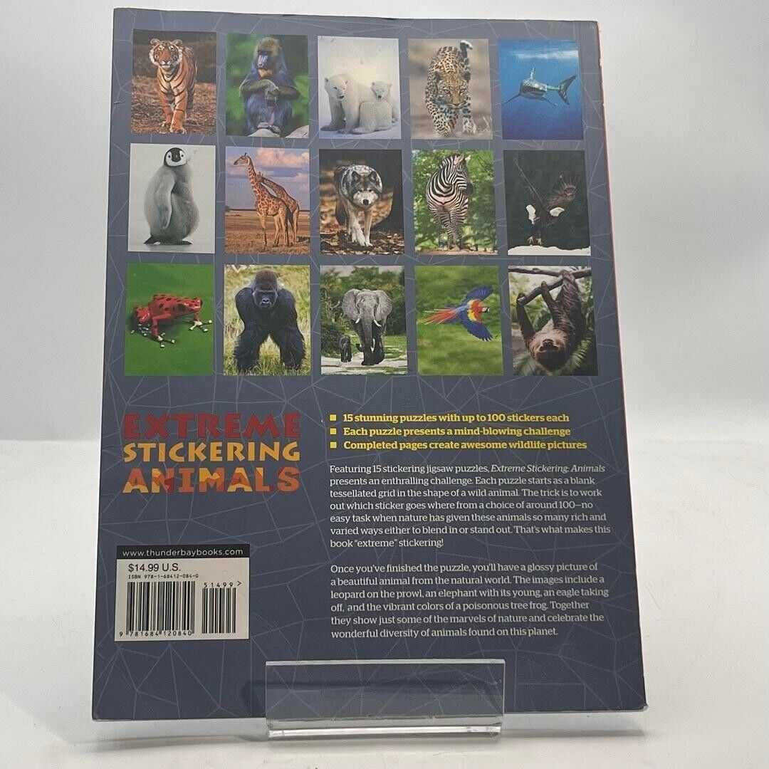 Extreme Stickering Animals by Thunder Bay Press 2017 PAPERBACK BOOK