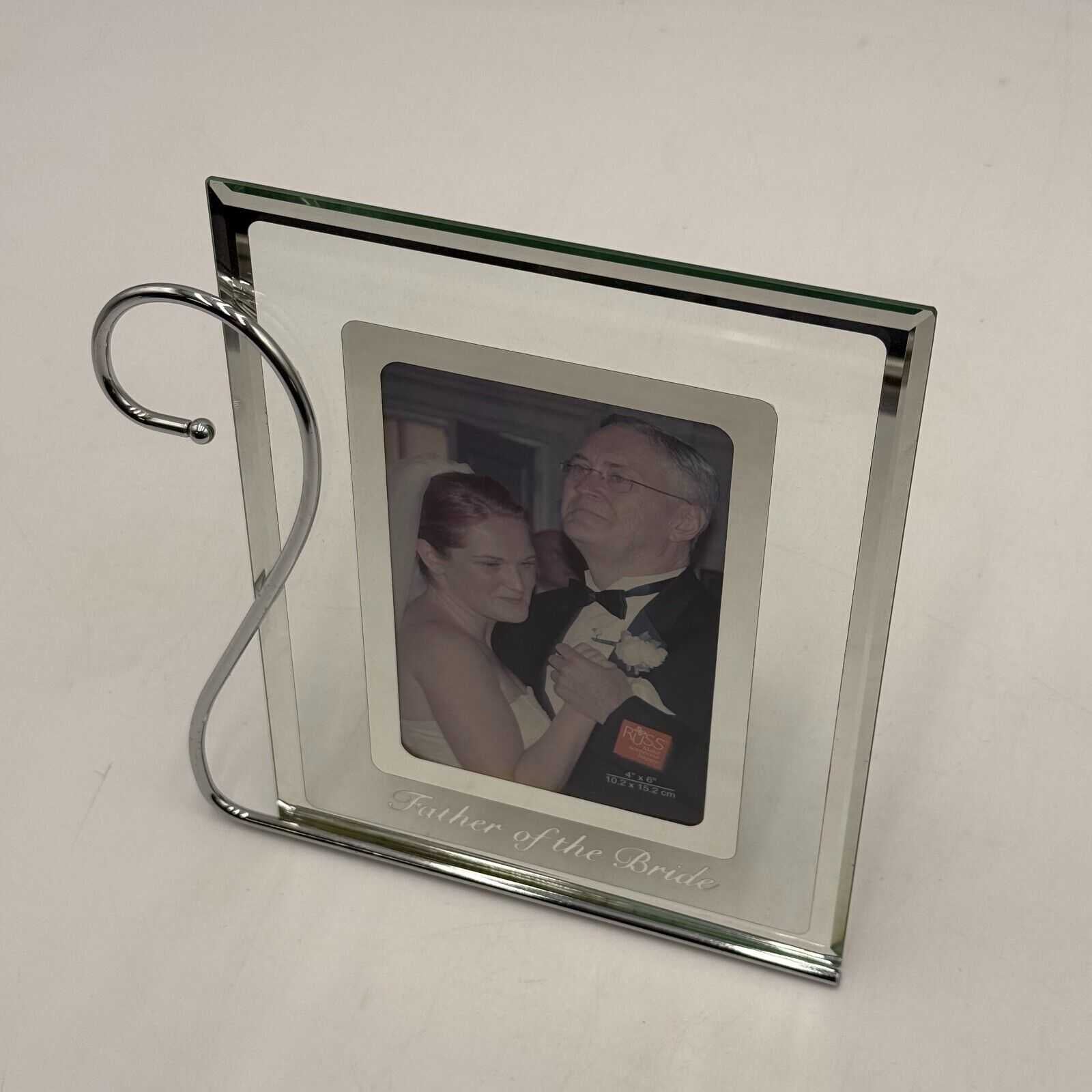 Father Of The Bride Daughter Dance Wedding Photo Frame 4x6 Silver Metal Glass