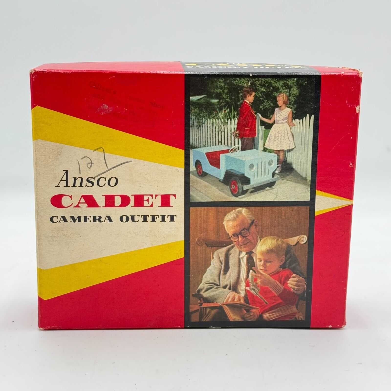 Flash & Bulb ONLY - Vintage Retro Classic Ansco CADET Camera Box & Manual Kit