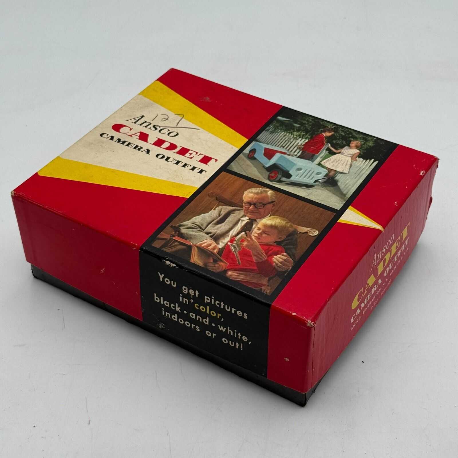 Flash & Bulb ONLY - Vintage Retro Classic Ansco CADET Camera Box & Manual Kit