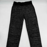 Fleece Lined Swearpants Warm Loungewear Pants Grey Textured Strips Size L-XL