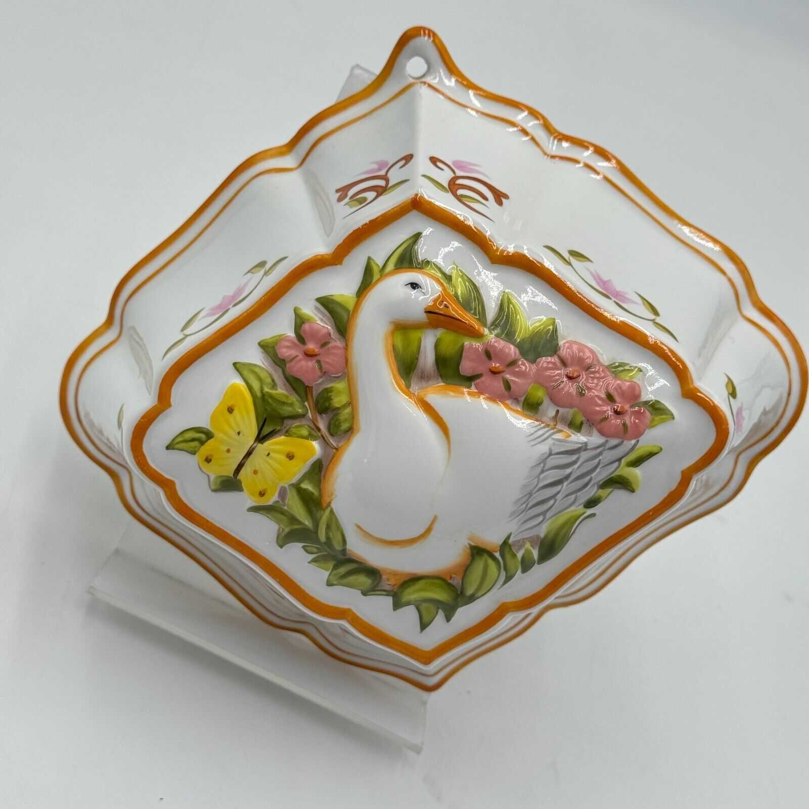 Franklin Mint Le Cordon Bleu Duck Lamb Butterfly Spring 1986 Ceramic Diamond Art