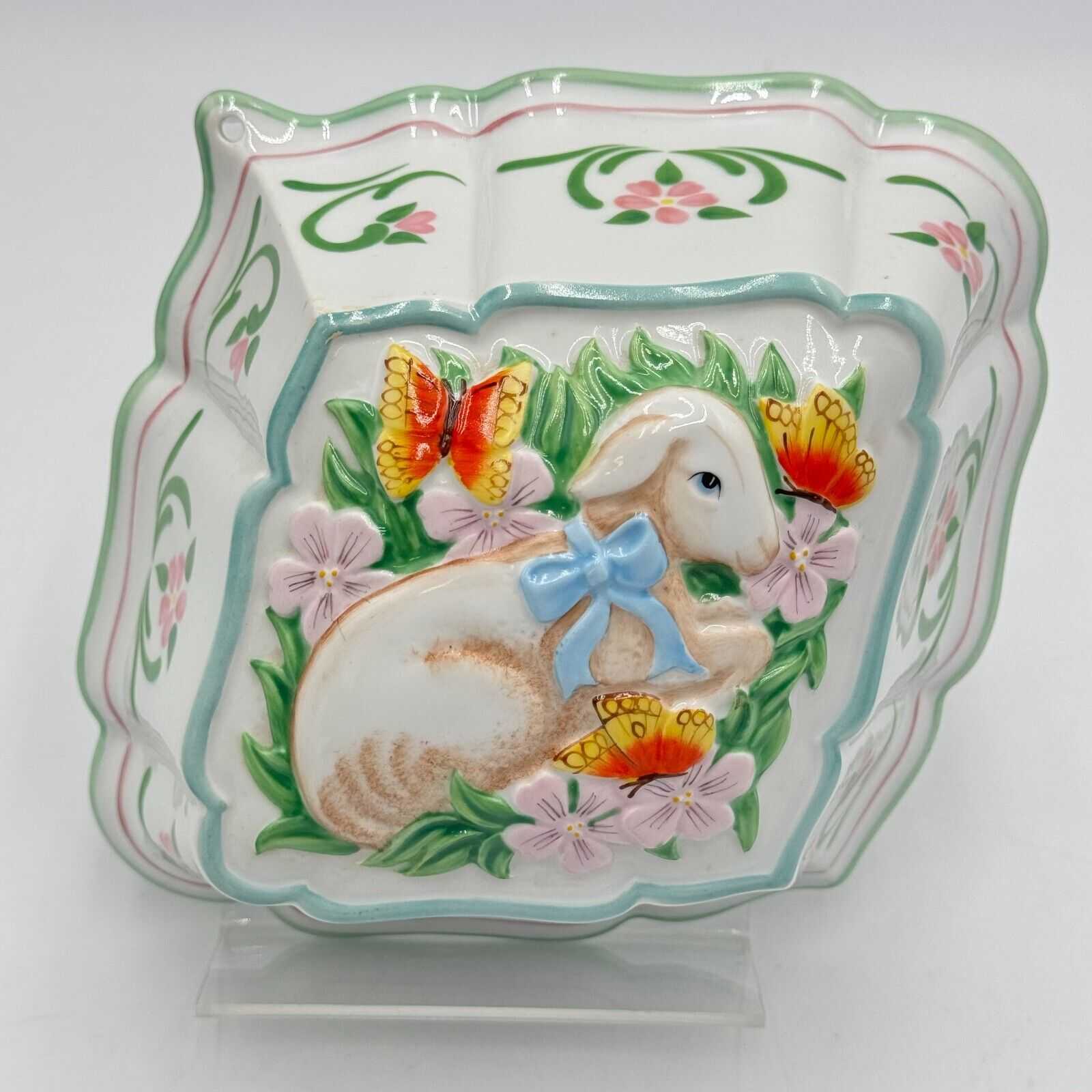 Franklin Mint Le Cordon Bleu Duck Lamb Butterfly Spring 1986 Ceramic Diamond Art