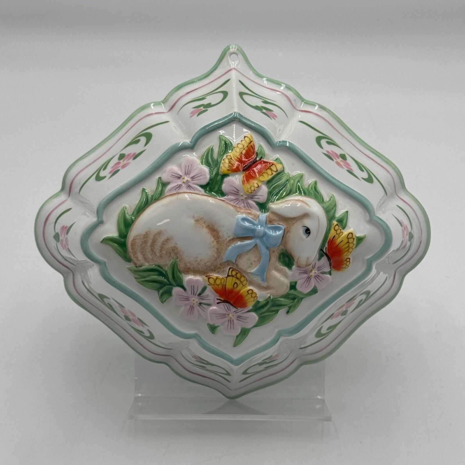 Franklin Mint Le Cordon Bleu Duck Lamb Butterfly Spring 1986 Ceramic Diamond Art