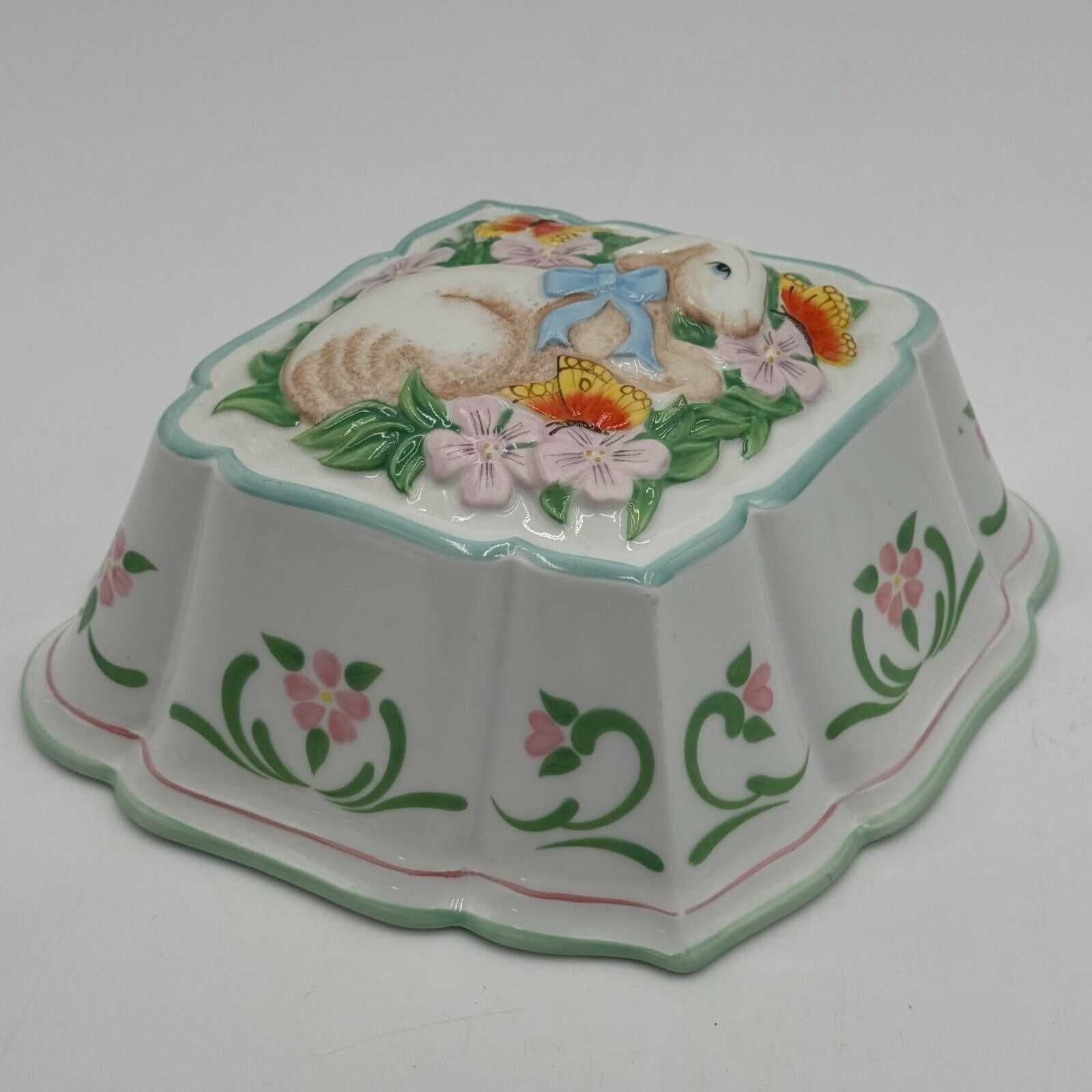 Franklin Mint Le Cordon Bleu Duck Lamb Butterfly Spring 1986 Ceramic Diamond Art