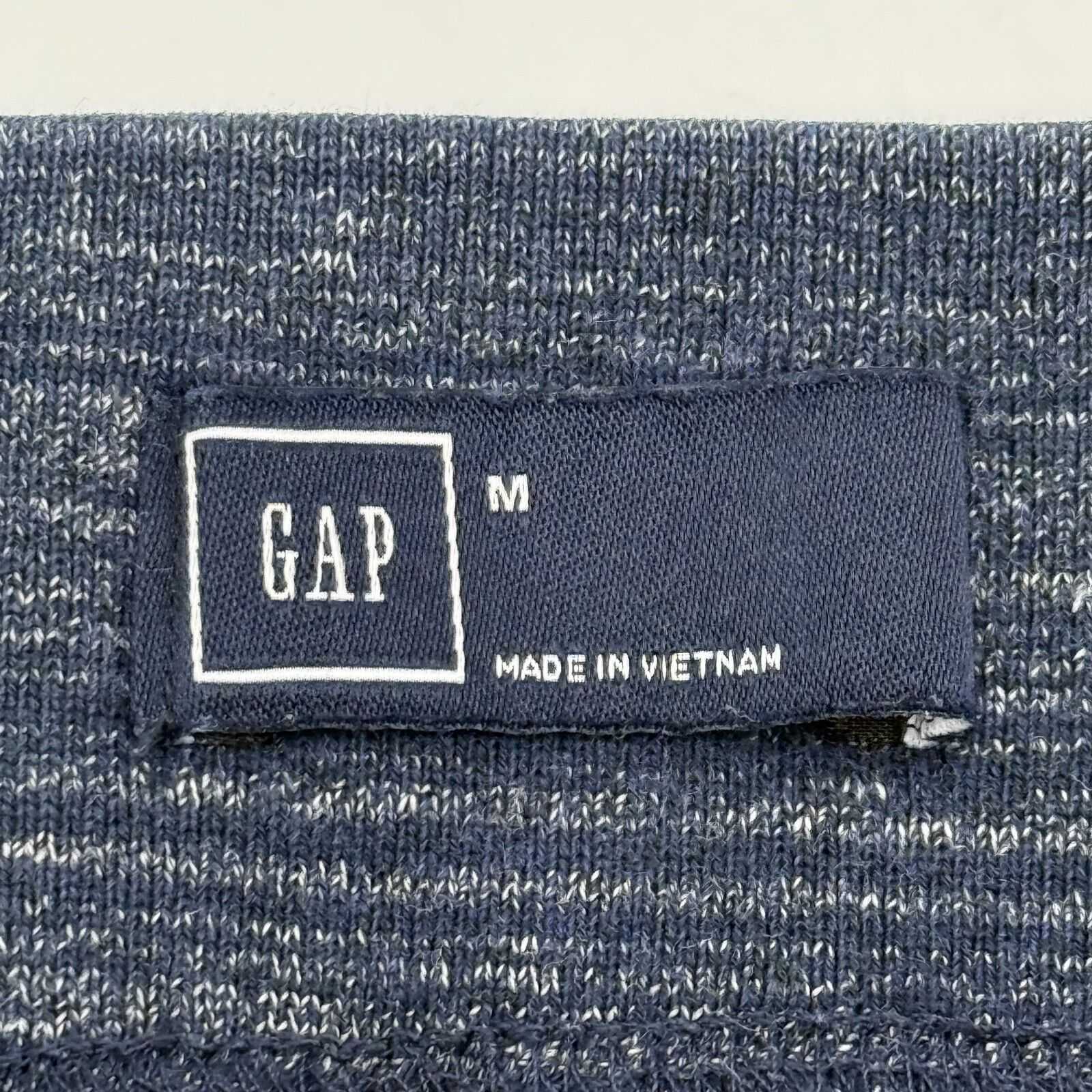 Gap Sweatpants Striped Navy Blue Grey Zippered Pockets Women’s Size M Medium