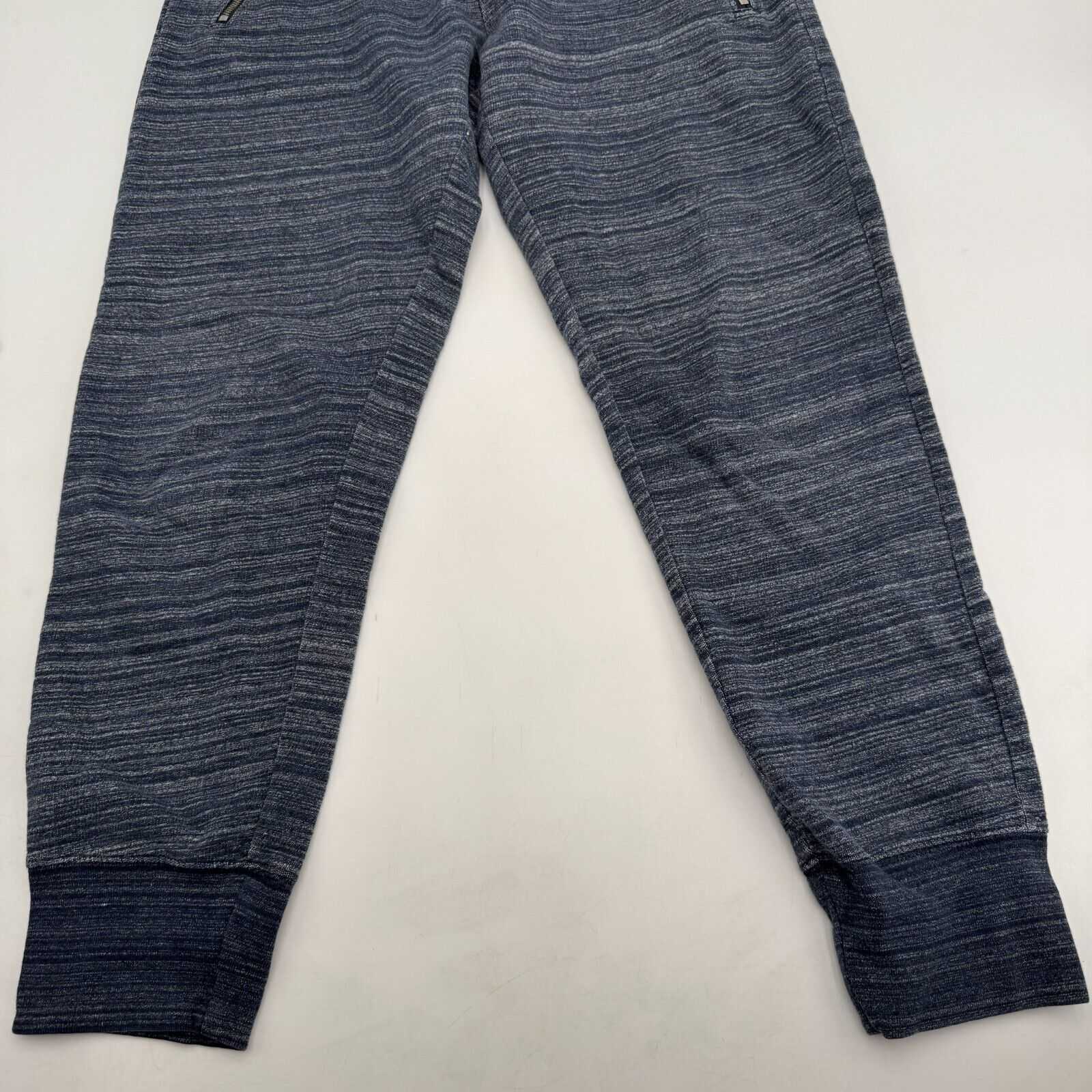 Gap Sweatpants Striped Navy Blue Grey Zippered Pockets Women’s Size M Medium