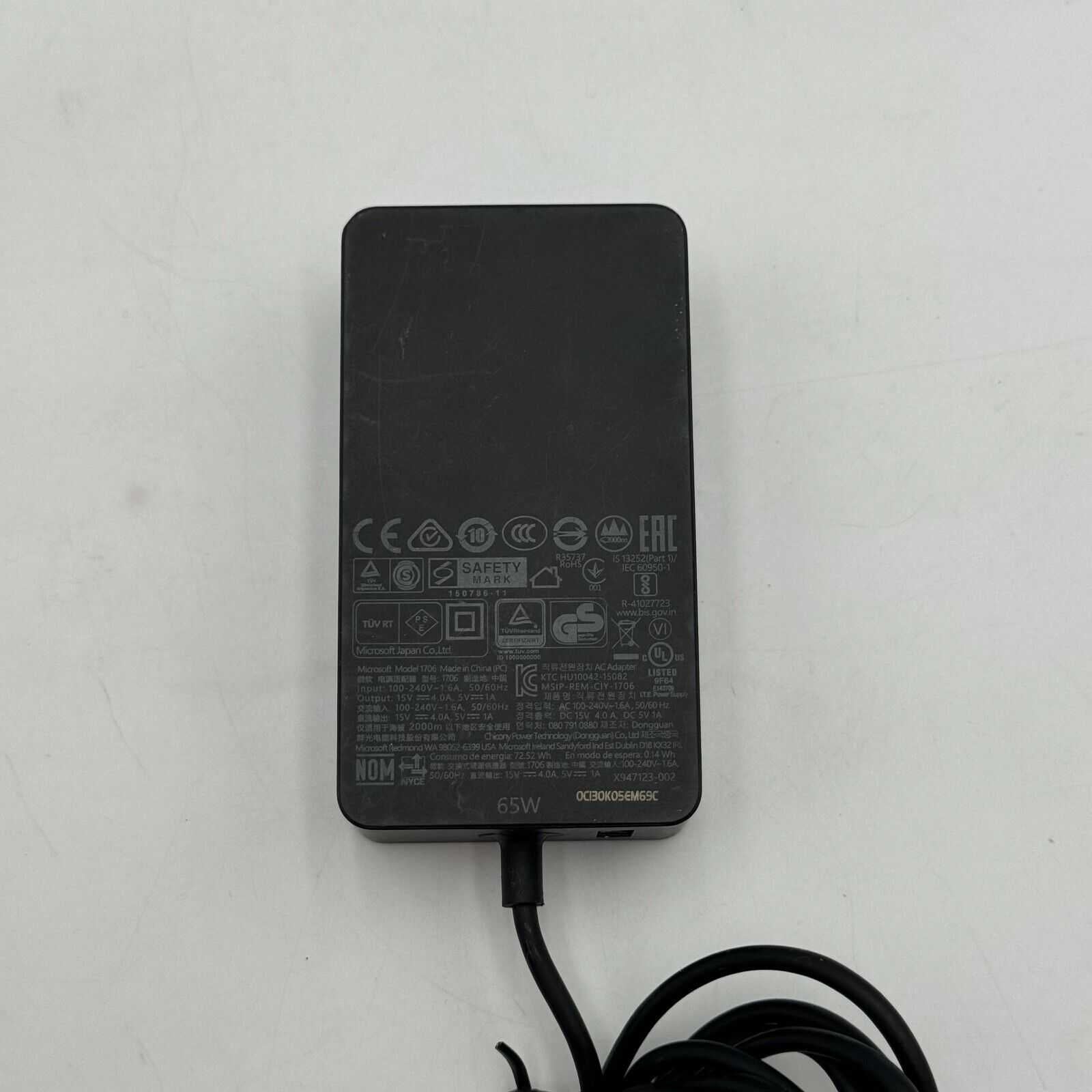 Genuine Microsoft Surface Pro 3 4 5 6 7 X Wall Charger AC Power Adapter 1706 65W