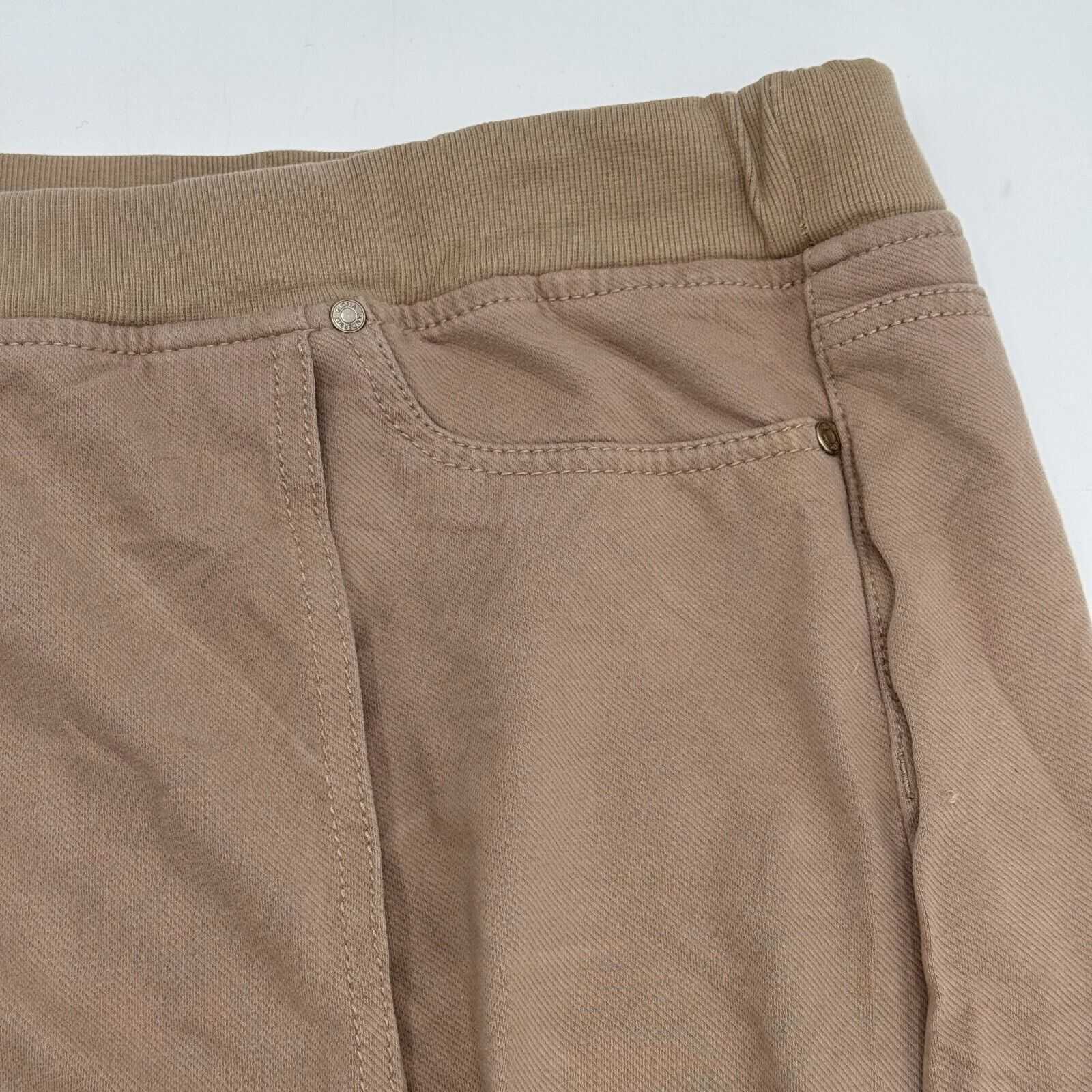 Gloria Vanderbilt Tan Beige Skirt Fold Over Flap Skort Shorts Pockets Size 16