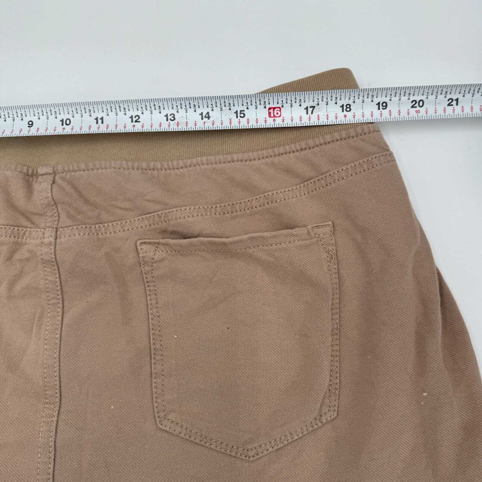 Gloria Vanderbilt Tan Beige Skirt Fold Over Flap Skort Shorts Pockets Size 16