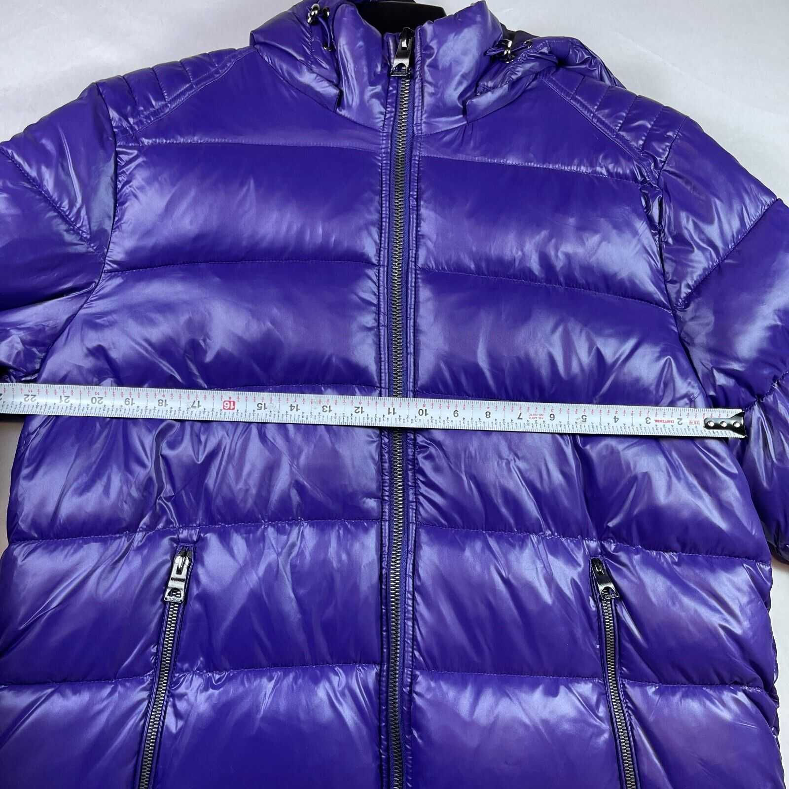 Guess Men's Nylon Insulated Quilted Puffer Jacket Basic Purple Winter Size XL